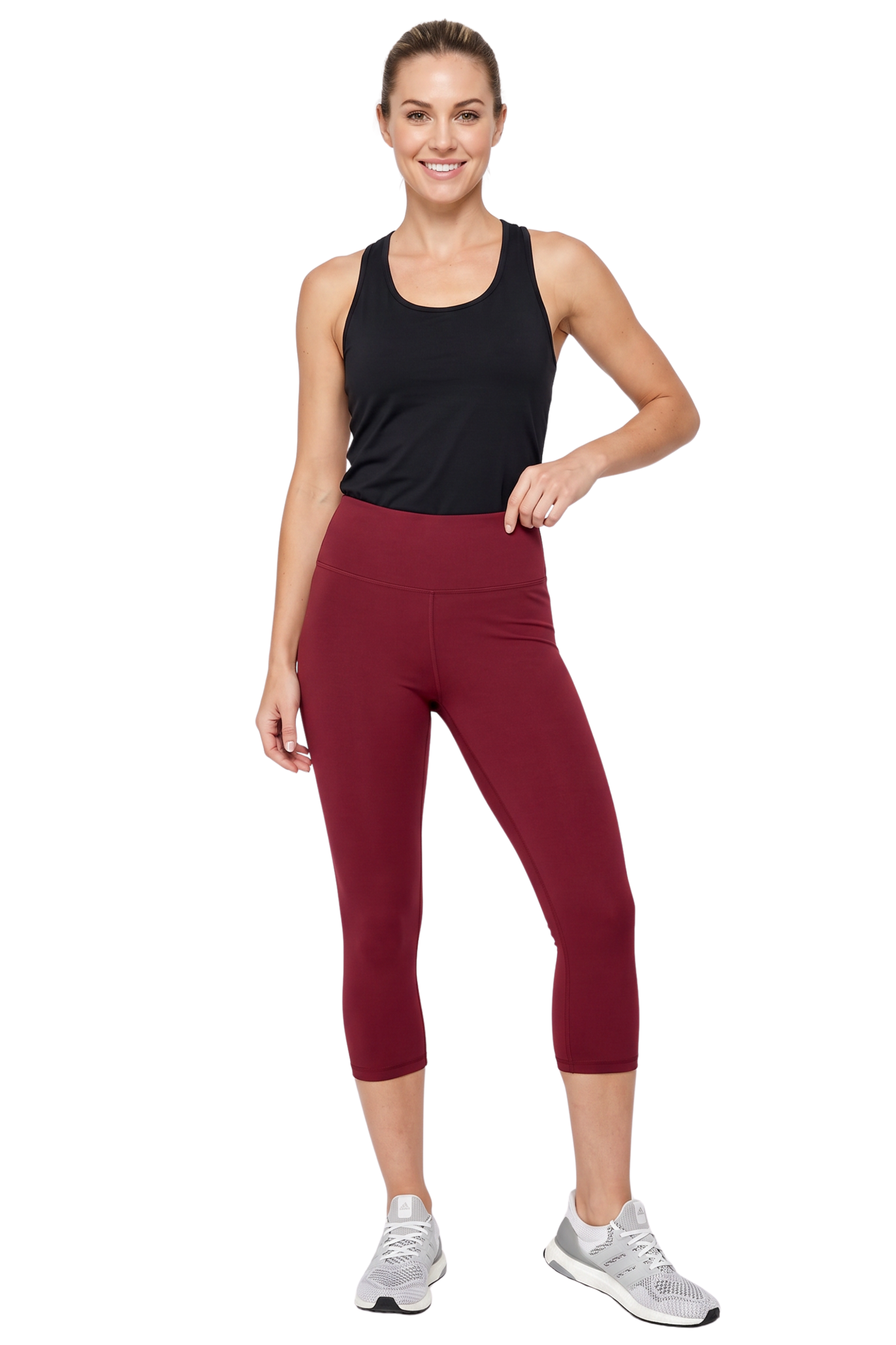 Brushed Basic Solid High Waisted Capris | 3 Inch | New Mix