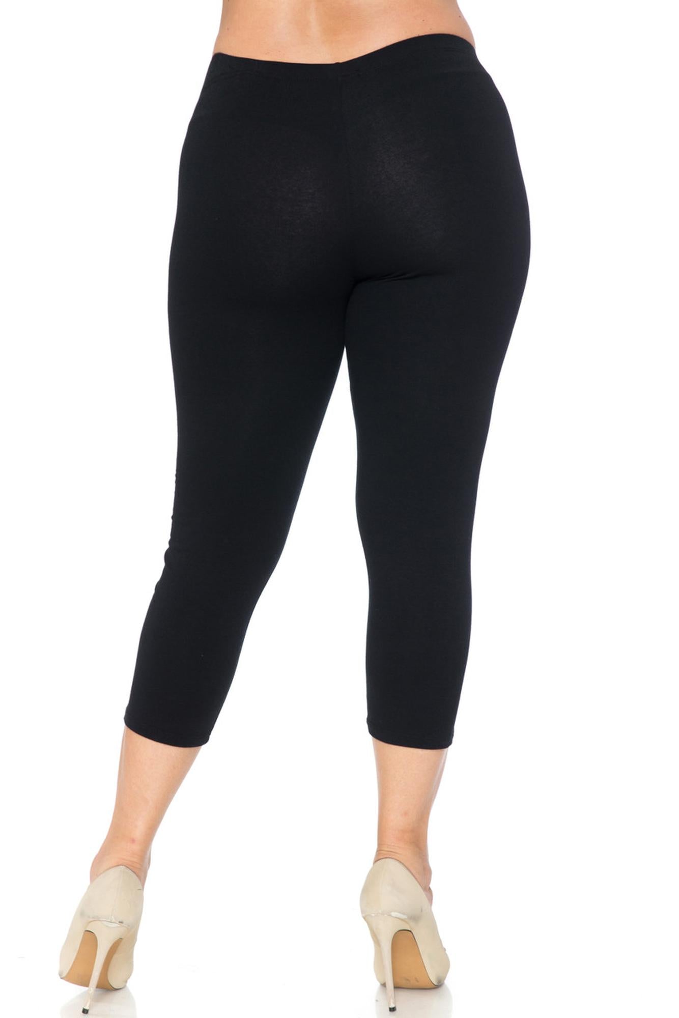 USA Cotton Capri Length Plus Size Leggings