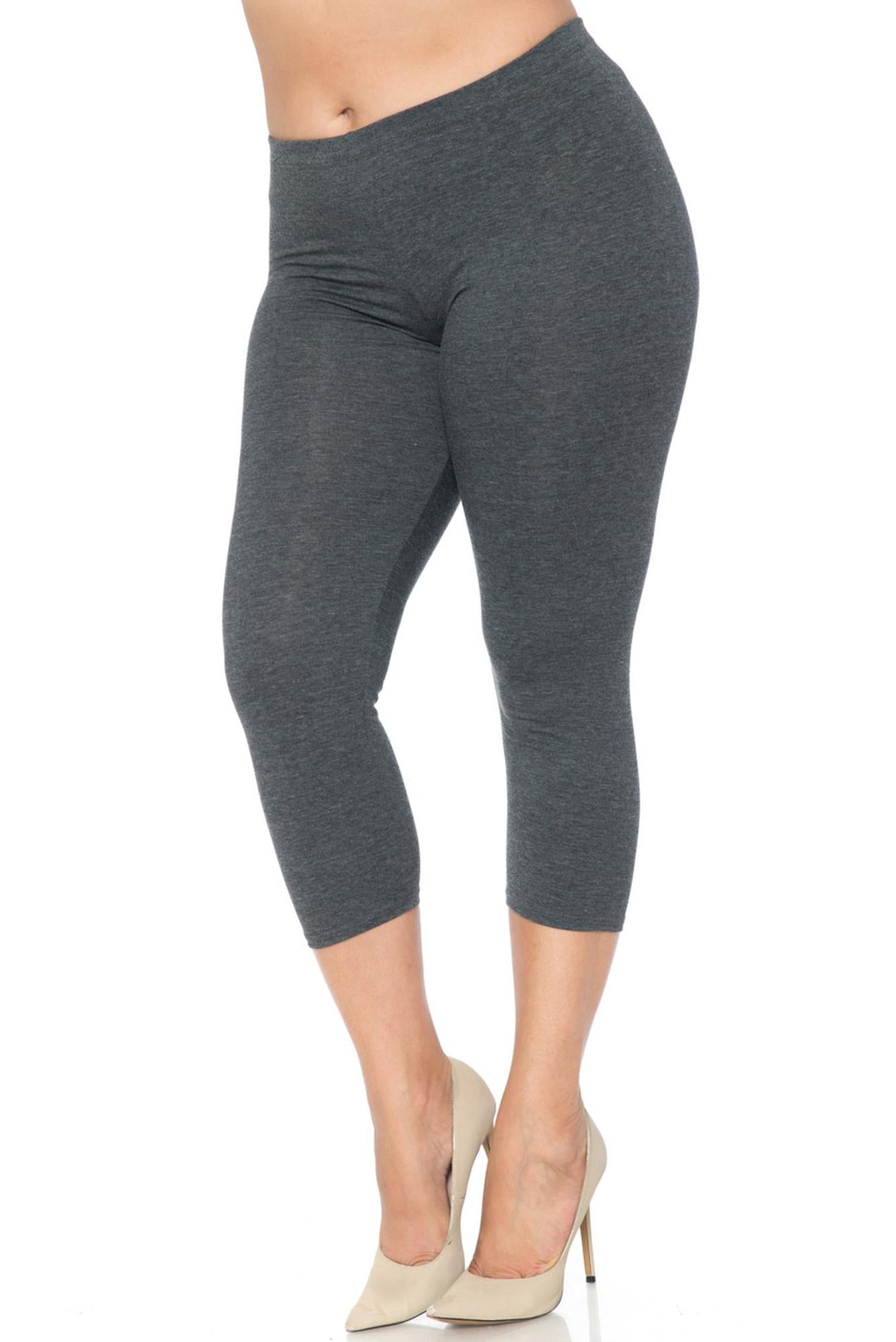 USA Cotton Capri Length Plus Size Leggings
