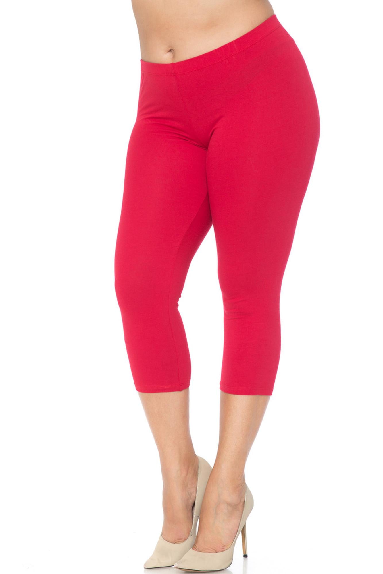 USA Cotton Capri Length Plus Size Leggings