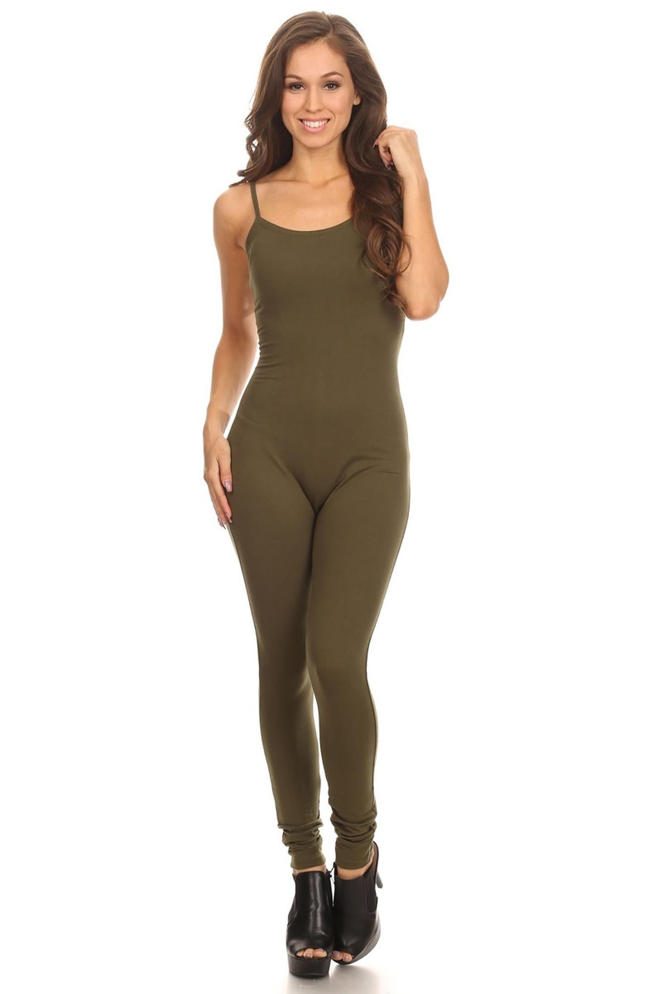 USA Basic Cotton Spaghetti Strap Jumpsuit