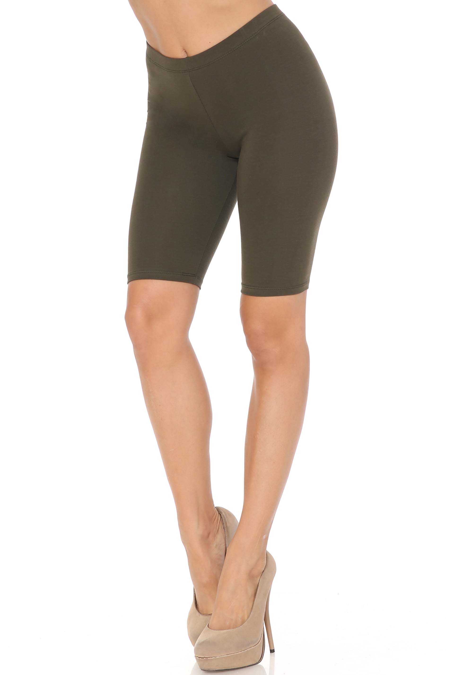 USA Basic Cotton Biker Shorts - Bermuda Cut