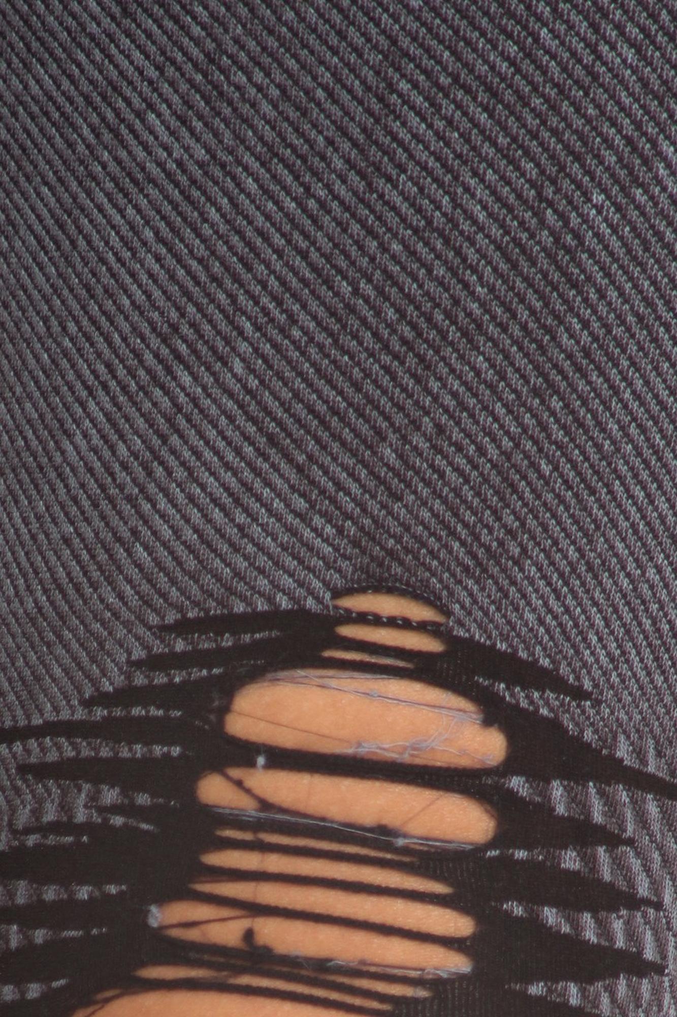 Vintage High Waisted Shredded Cotton Leggings