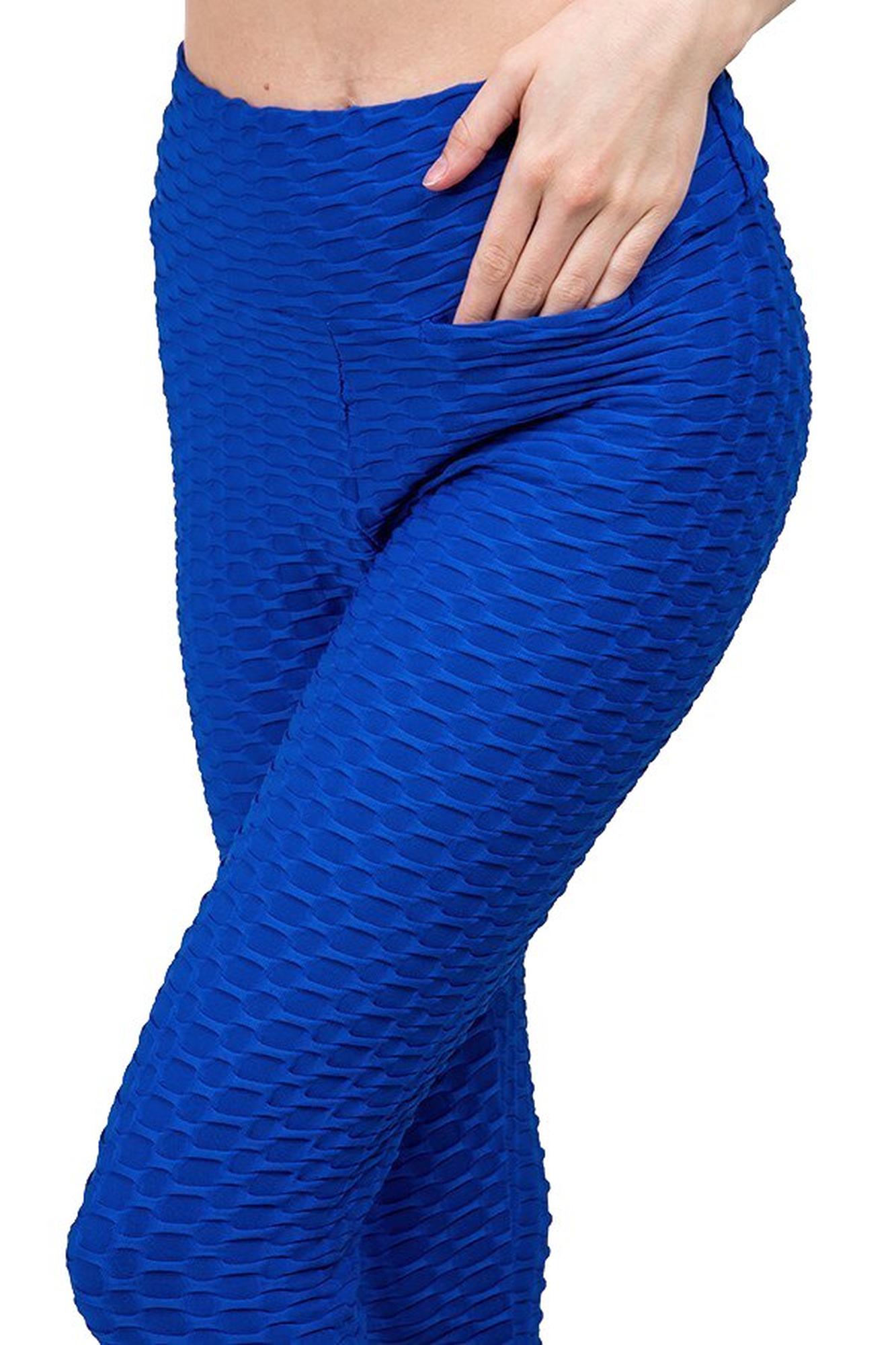 Scrunch Butt Textured High Waisted Plus Size Capris