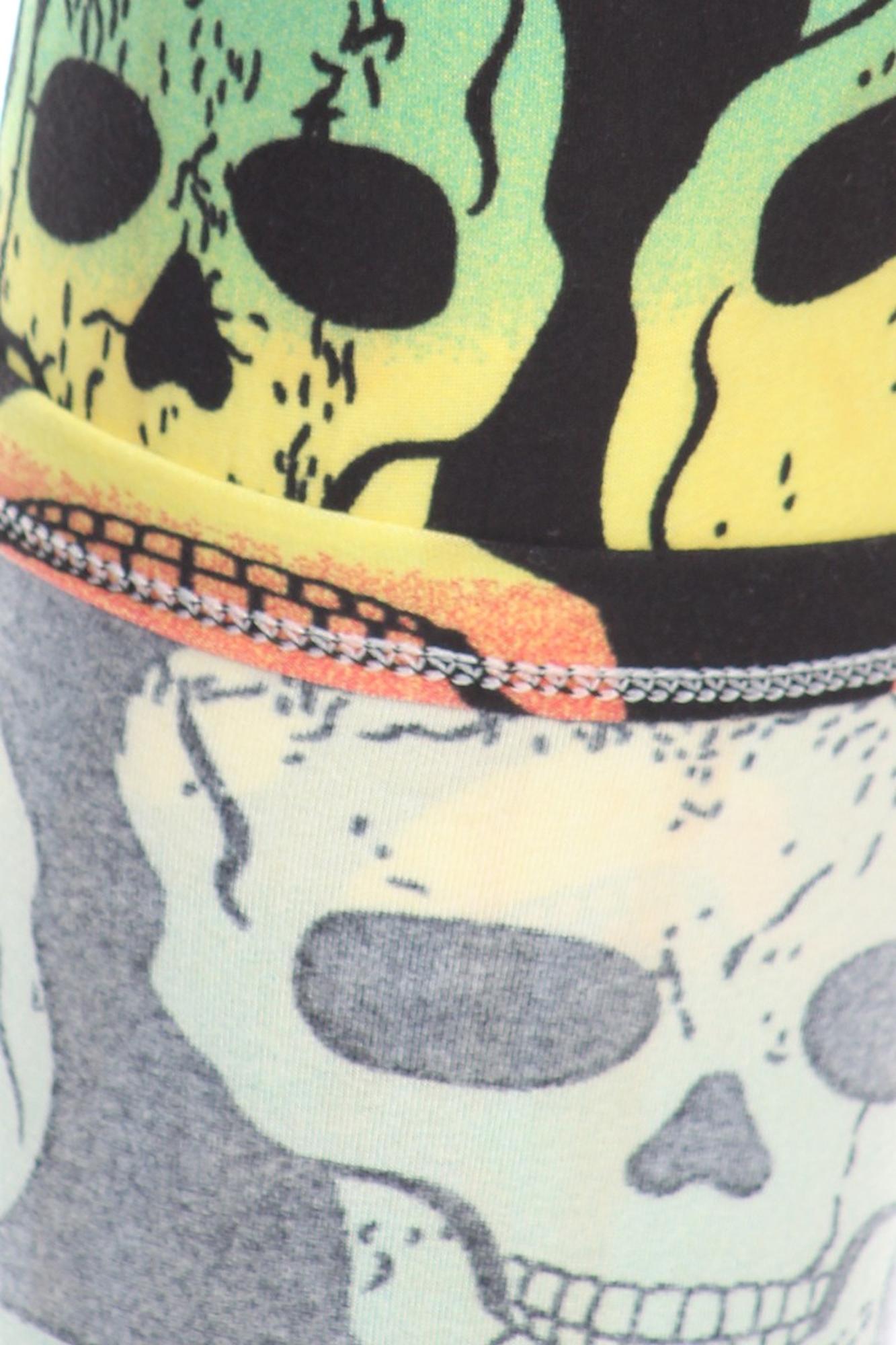 Buttery Soft Rainbow Skull Extra Plus Size Leggings - 3X-5X (XPlus One Size,Multi Color Bold)