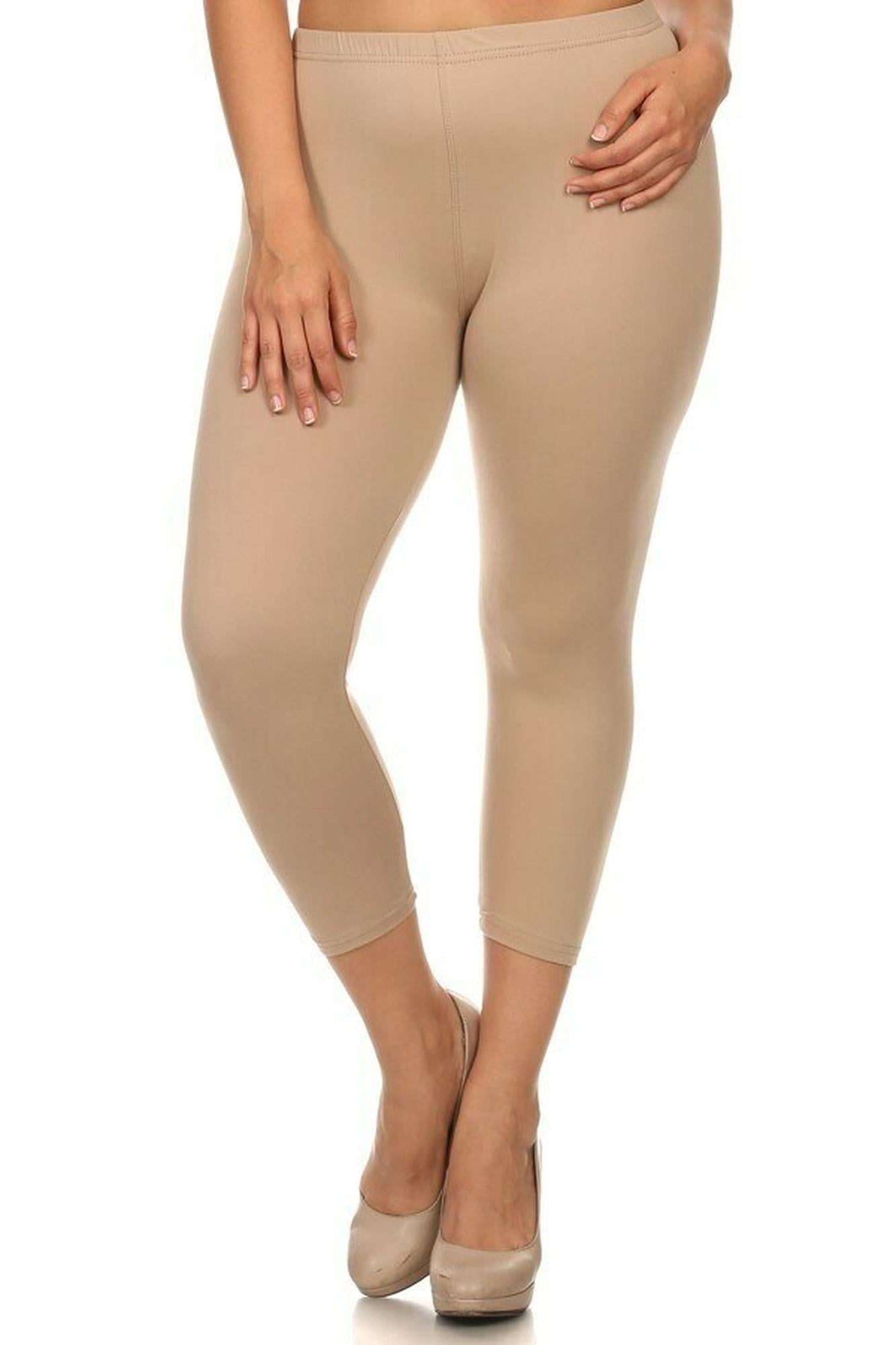 Buttery Smooth Solid Basic Extra Plus Size Capris - 3X-5X - New Mix