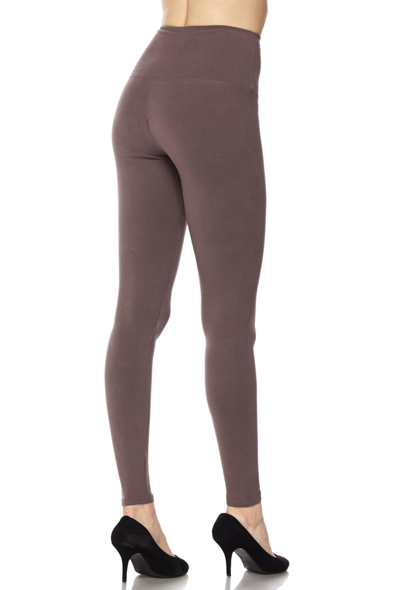 Buttery Smooth Basic Solid High Waisted Extra Plus Size Leggings - 5 Inch - 3X-5X