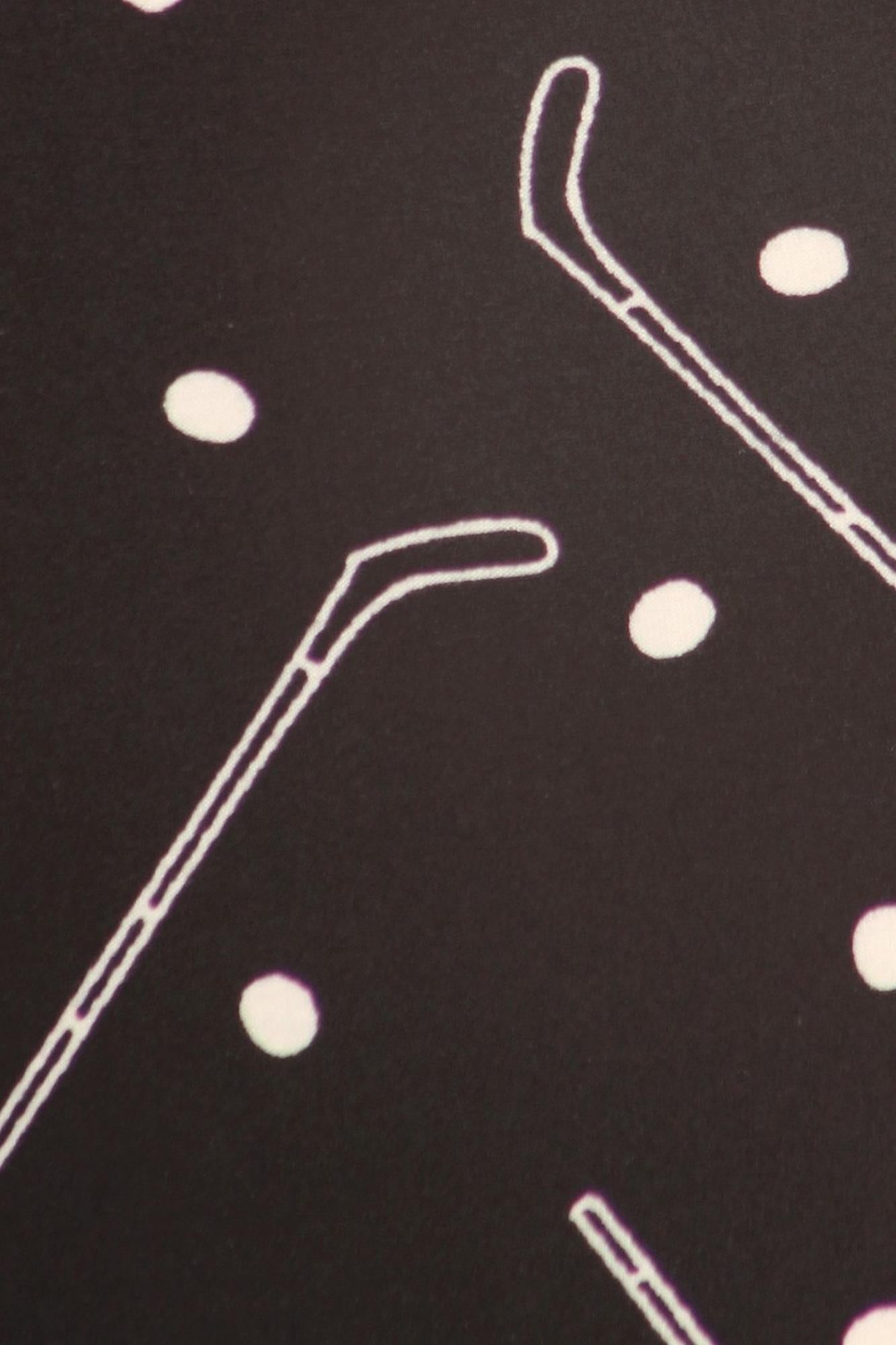 Buttery Soft Hockey Plus Size Leggings - 3X-5X - LIMITED EDITION (One Size Plus,Black)