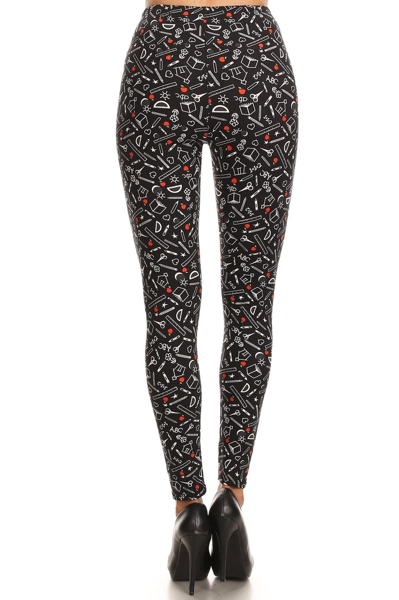 Buttery Soft College Student Plus Size Leggings - 3X-5X - LIMITED EDITION (One Size Plus,Black)