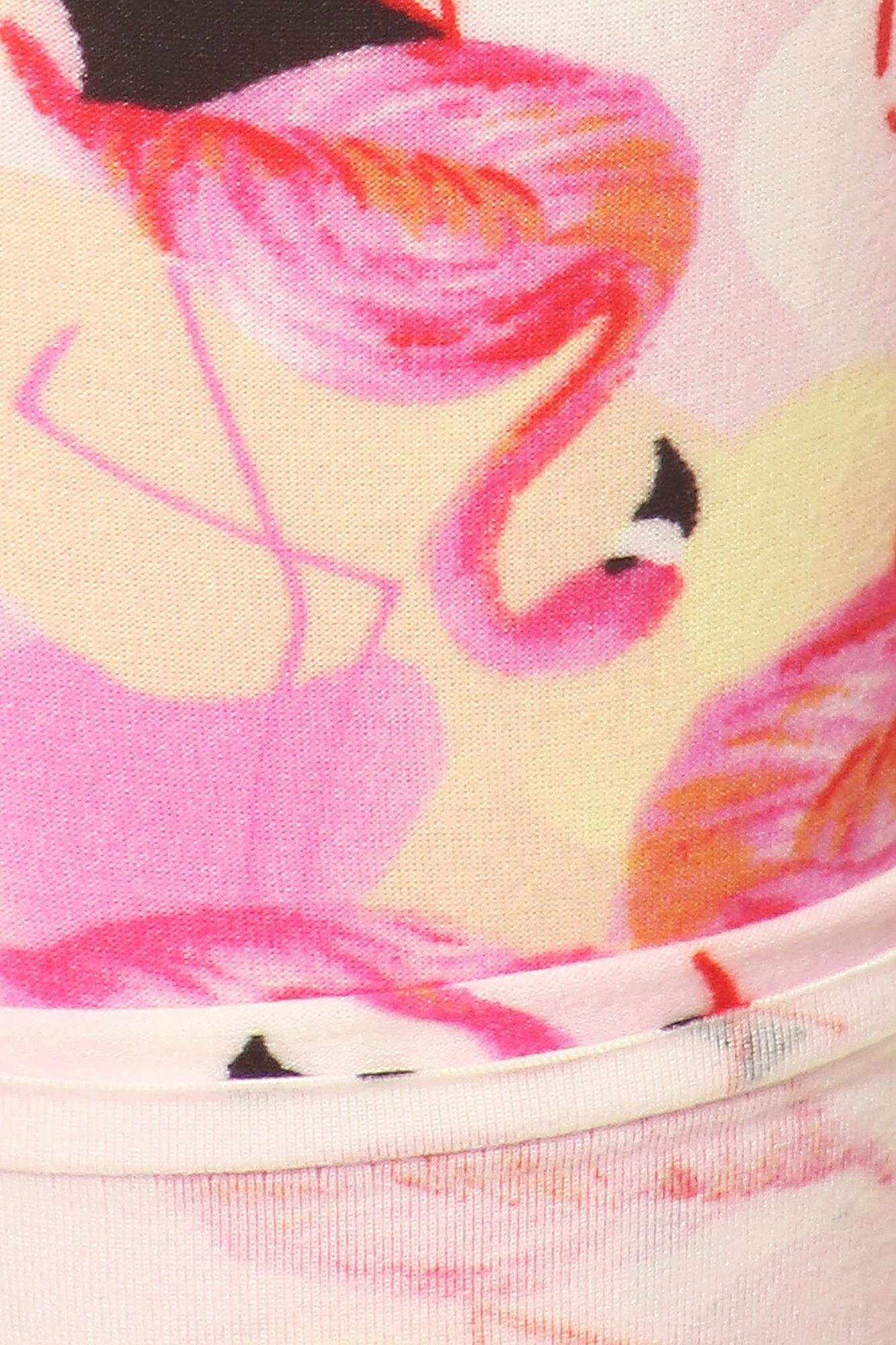 Buttery Soft Gorgeous Pink Flamingos Plus Size Leggings - 3X-5X (Pink,XPlus One Size)