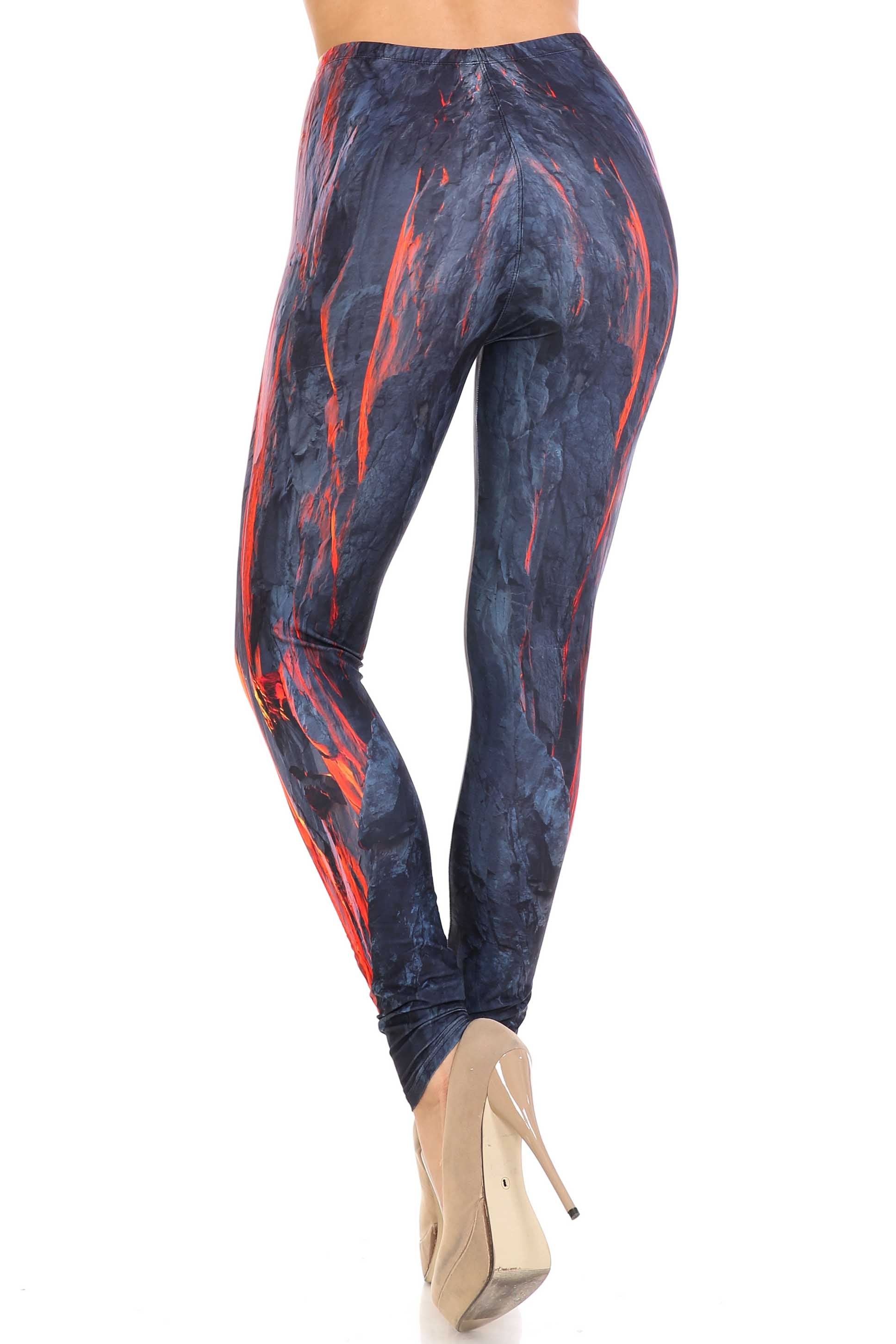 Creamy Soft Hot Lava Extra Plus Size Leggings - 3X-5X - By USA Fashion (XPlus One Size,Charcoal)