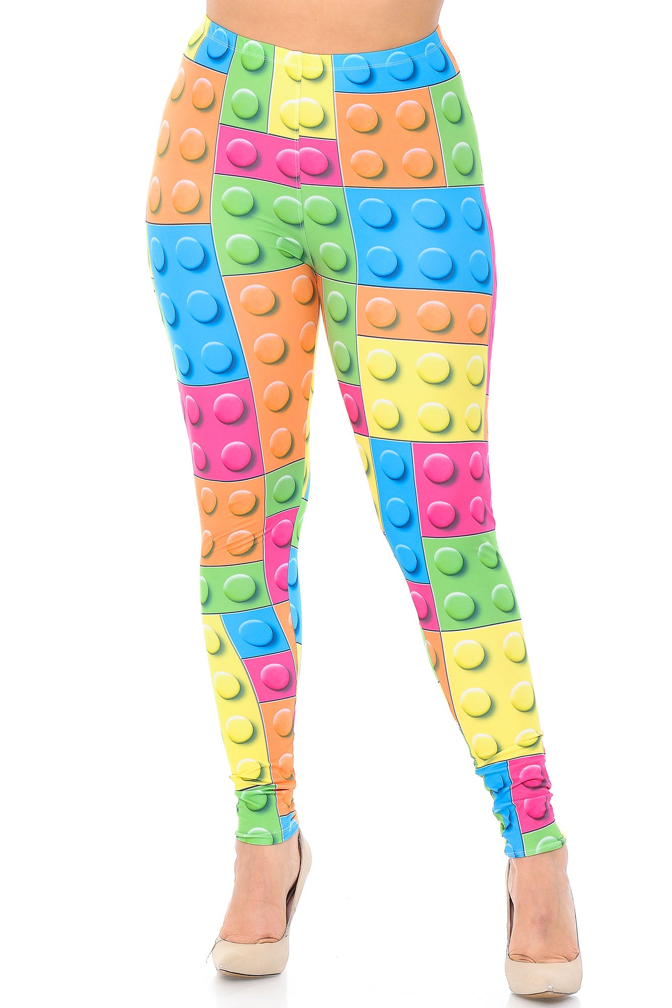 Creamy Soft Lego Extra Plus Size Leggings - 3X-5X - USA Fashion (XPlus One Size,Multi Color Bold)