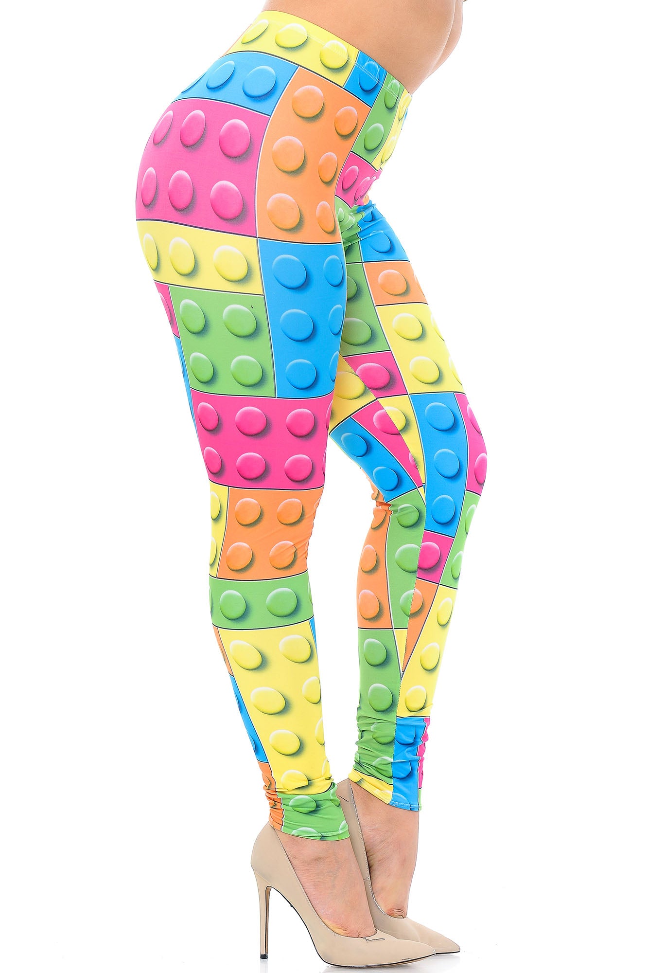 Creamy Soft Lego Extra Plus Size Leggings - 3X-5X - USA Fashion (XPlus One Size,Multi Color Bold)