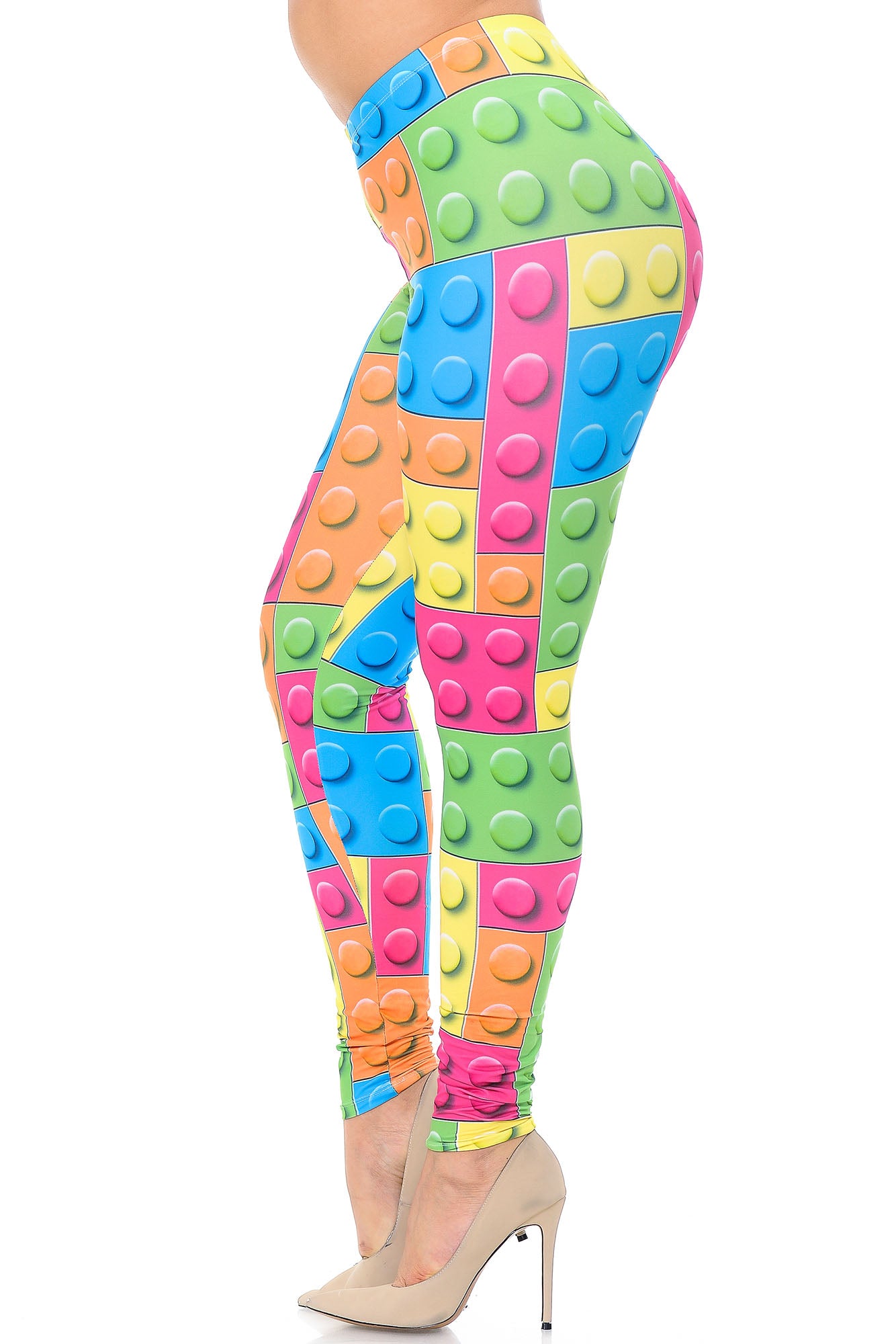 Creamy Soft Lego Extra Plus Size Leggings - 3X-5X - USA Fashion (XPlus One Size,Multi Color Bold)
