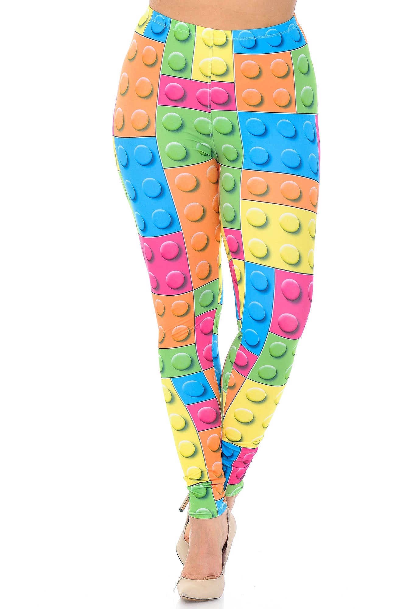 Creamy Soft Lego Extra Plus Size Leggings - 3X-5X - USA Fashion (XPlus One Size,Multi Color Bold)