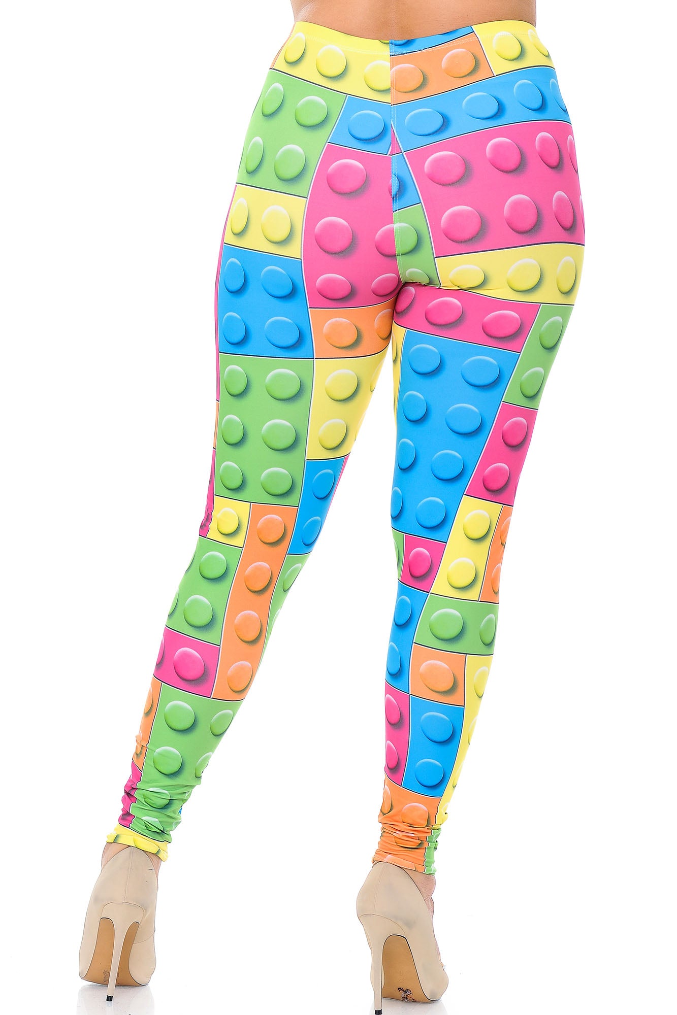 Creamy Soft Lego Extra Plus Size Leggings - 3X-5X - USA Fashion (XPlus One Size,Multi Color Bold)