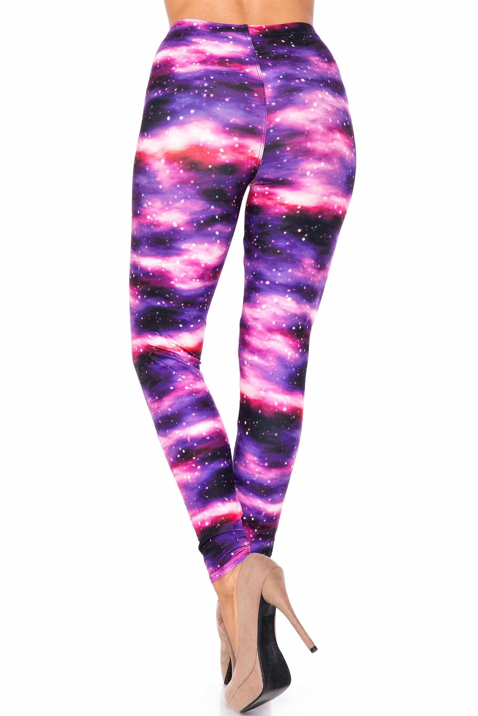 Creamy Soft Purple Mist Extra Plus Size Leggings - 3X-5X - USA Fashion (XPlus One Size,Purple)