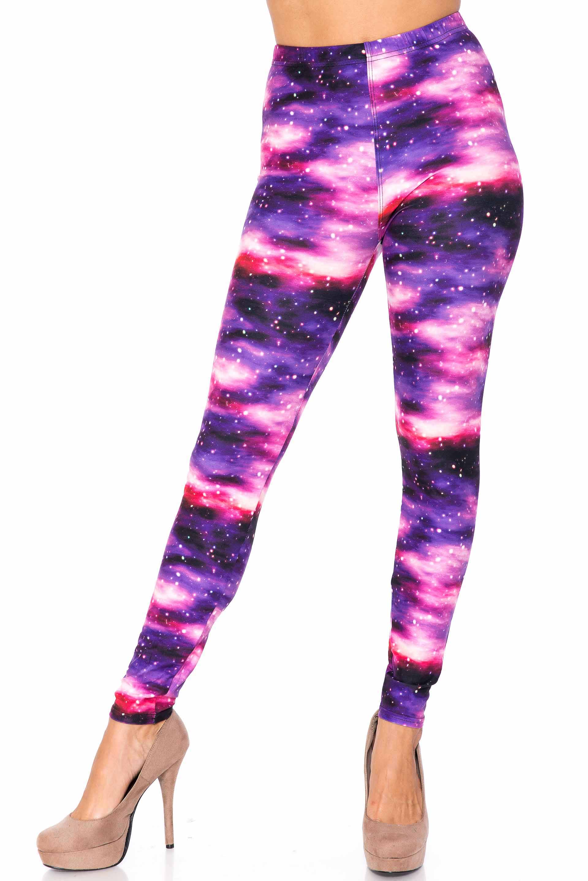 Creamy Soft Purple Mist Extra Plus Size Leggings - 3X-5X - USA Fashion (XPlus One Size,Purple)