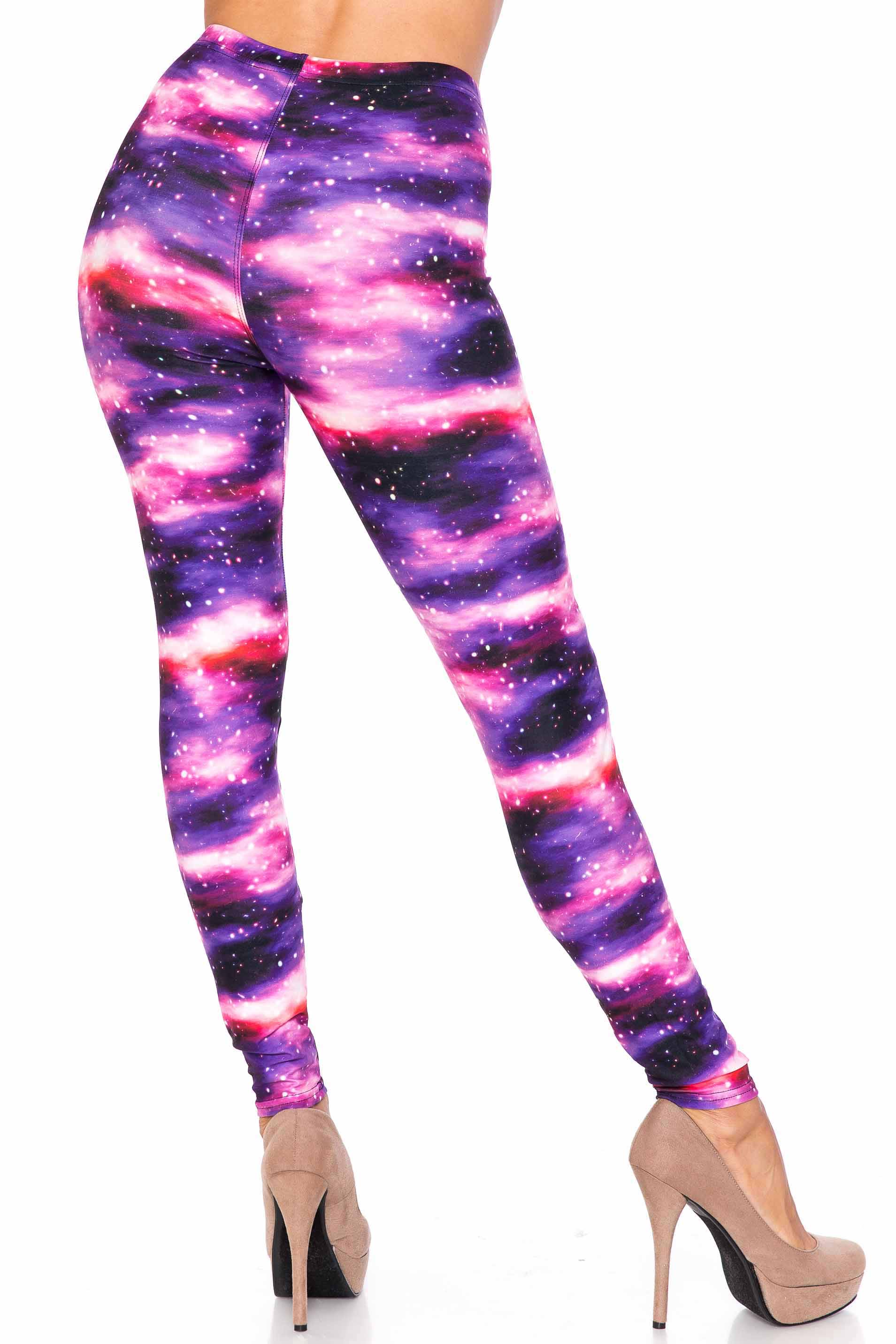 Creamy Soft Purple Mist Extra Plus Size Leggings - 3X-5X - USA Fashion (XPlus One Size,Purple)