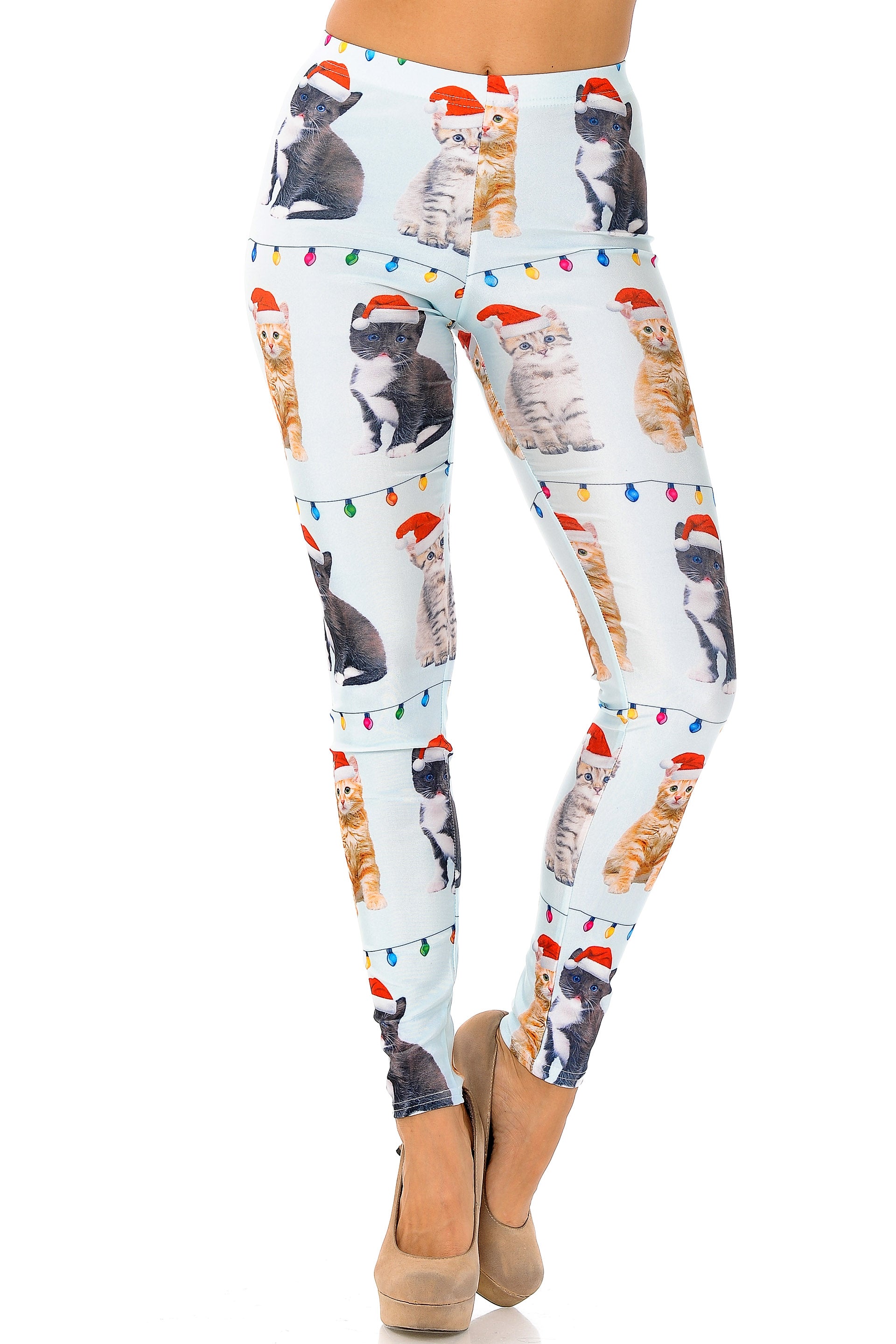 Kitty Cats in Hats Christmas Leggings