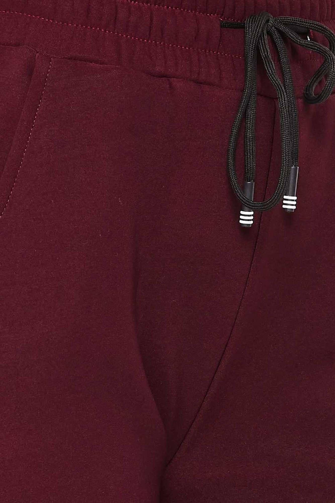 Scuba Solid Fur Lined Jogger Pocket Zipper & Drawstring