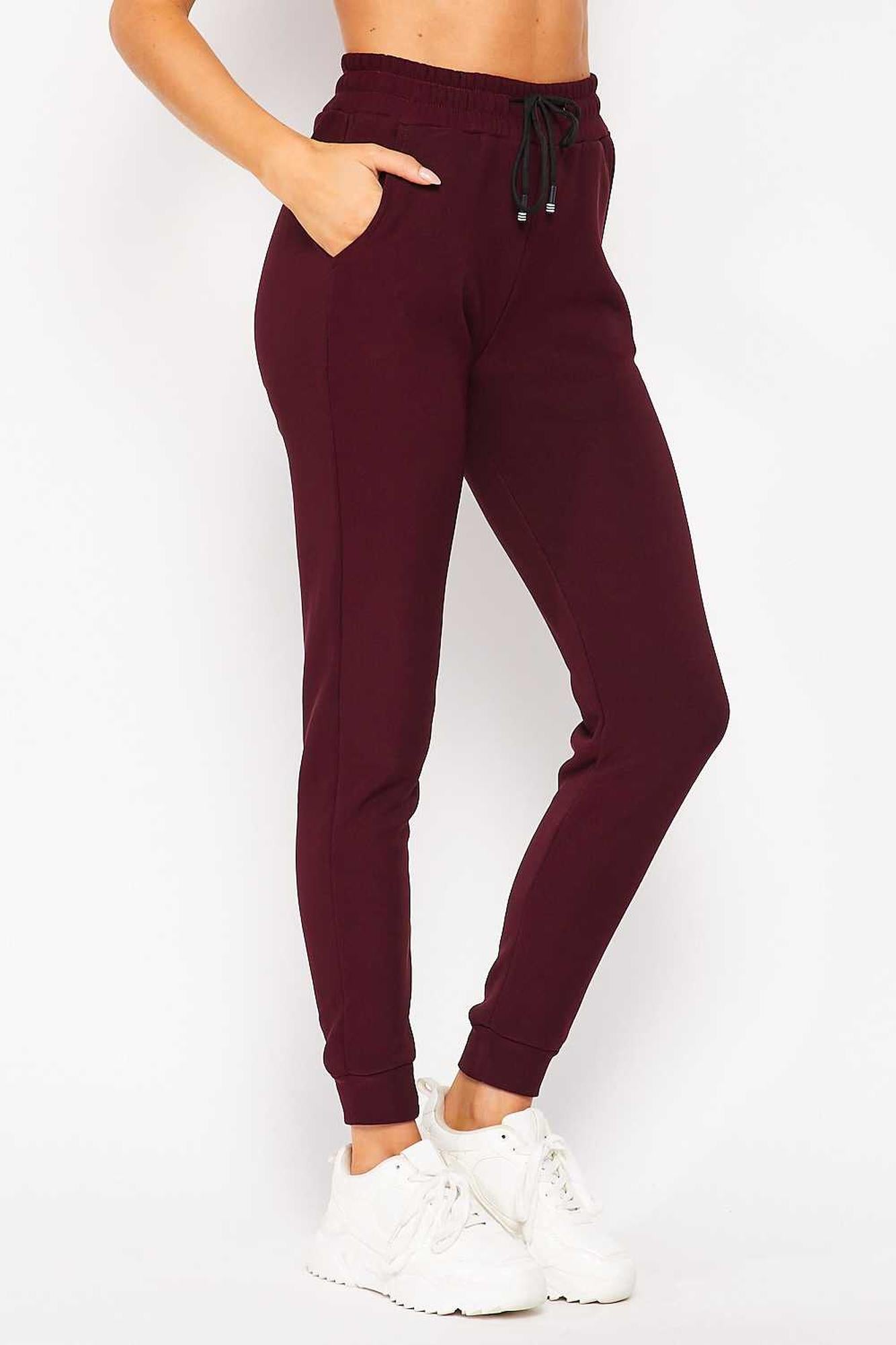 Scuba Solid Fur Lined Jogger with Drawstring