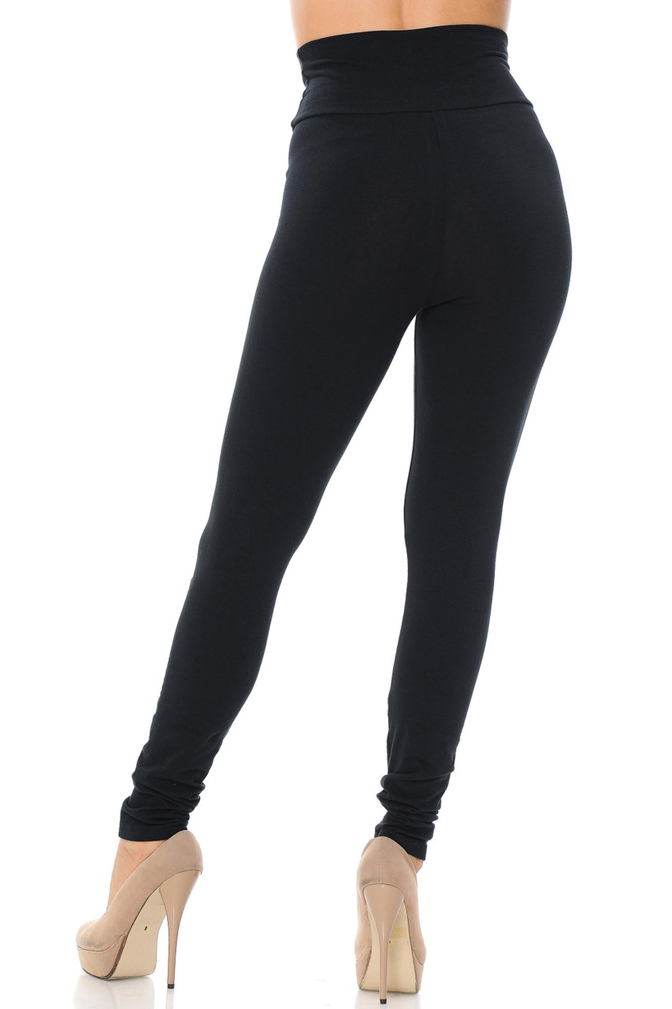 High Waisted Cotton Leggings | Imported