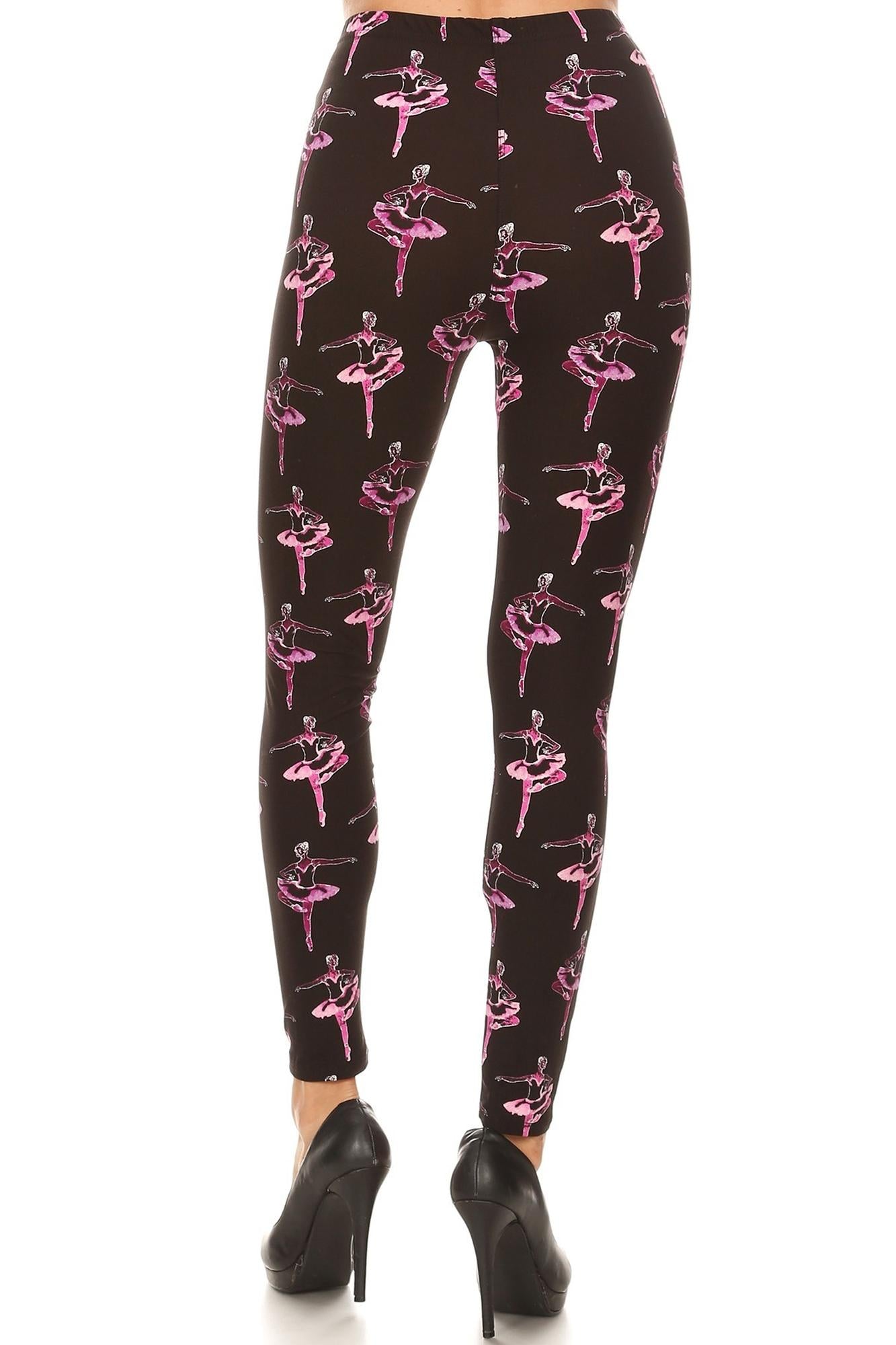 Buttery Soft Ballerina Leggings (One Size Regular,Black)