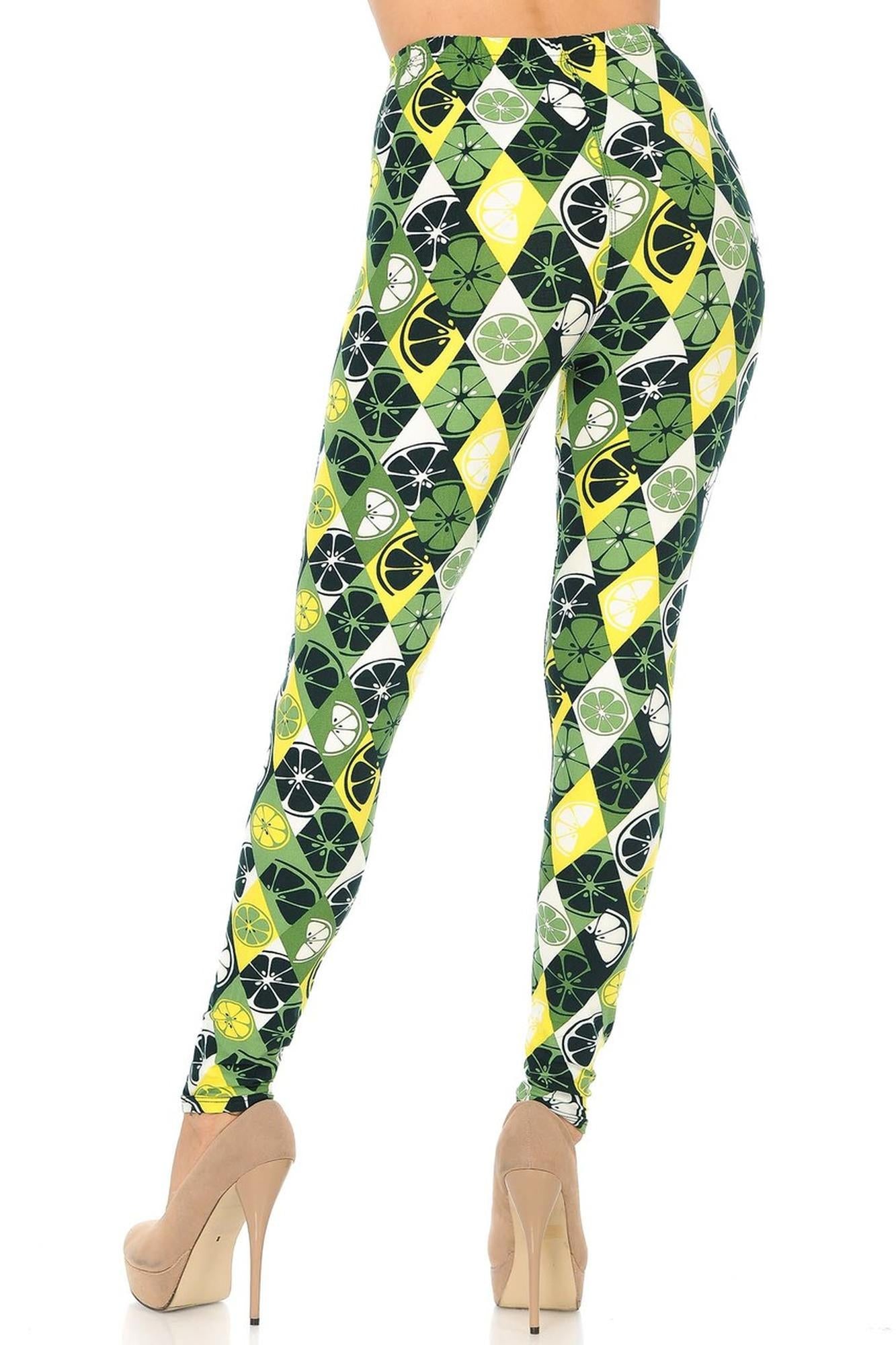 Buttery Soft Luck of the Irish Lime Leggings (One Size Regular,Green)