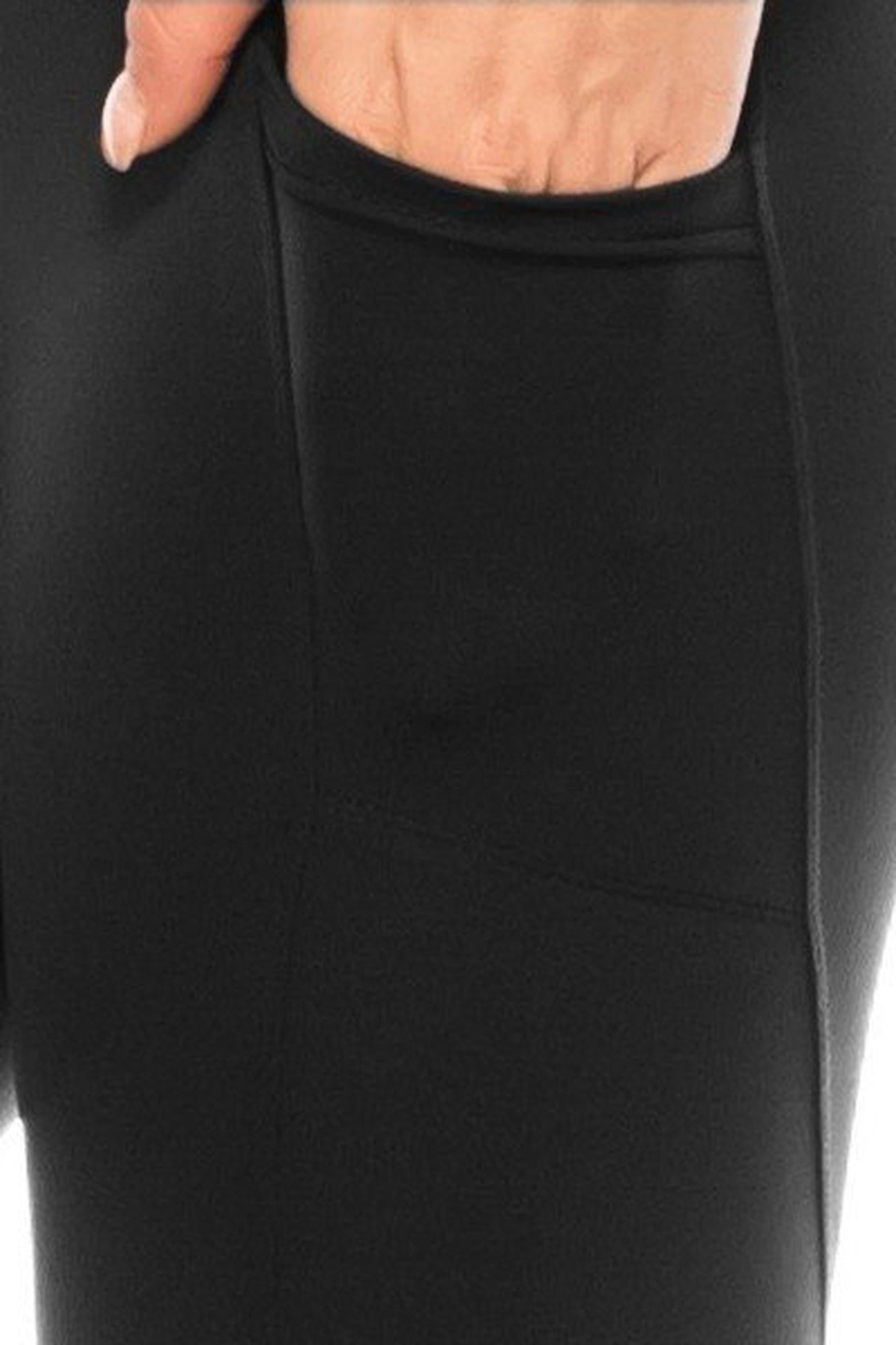 Solid High Waisted Black Workout Buttery Smooth Leggings with Side Pockets