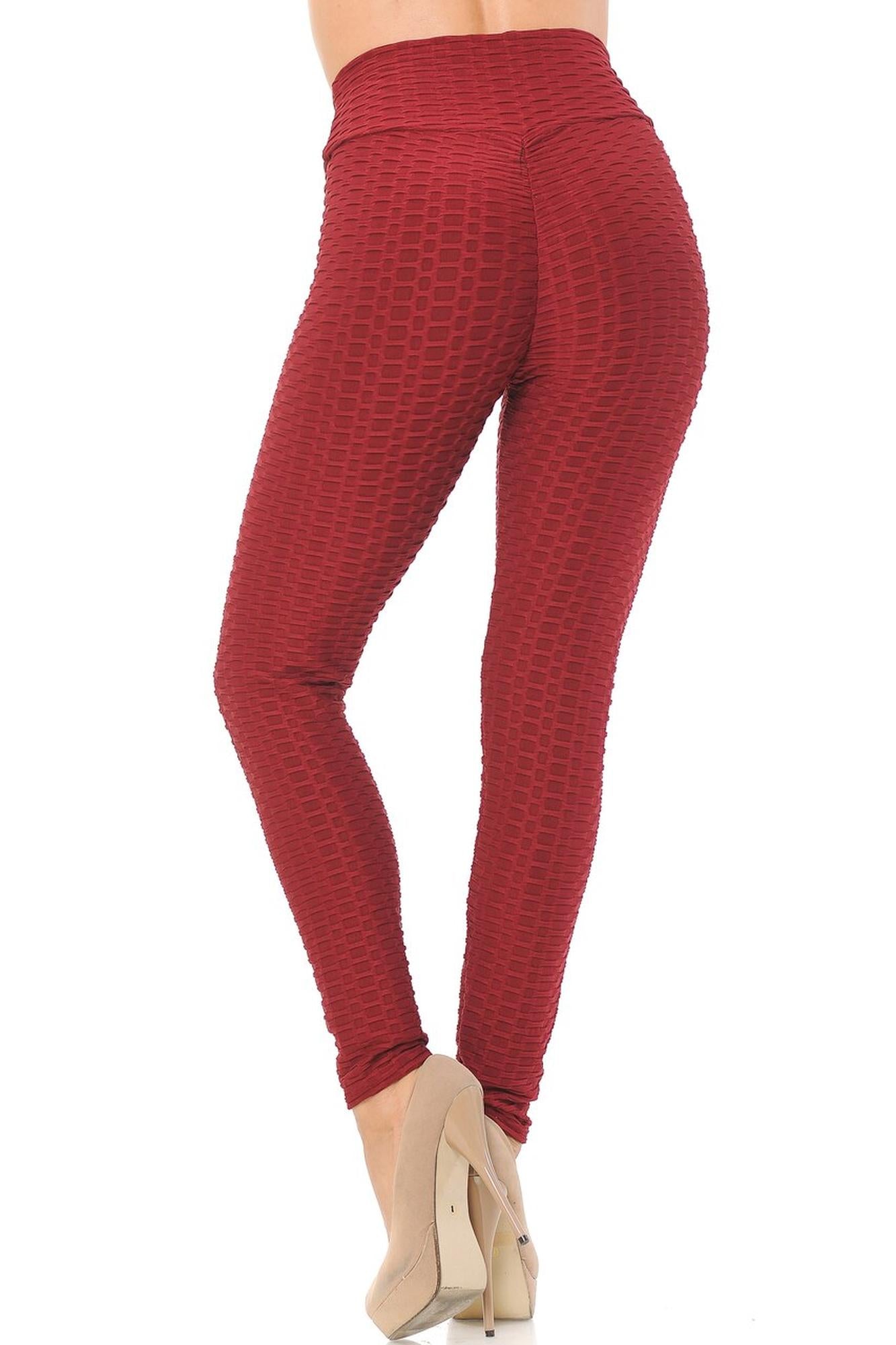 Scrunch Butt Textured High Waisted Leggings