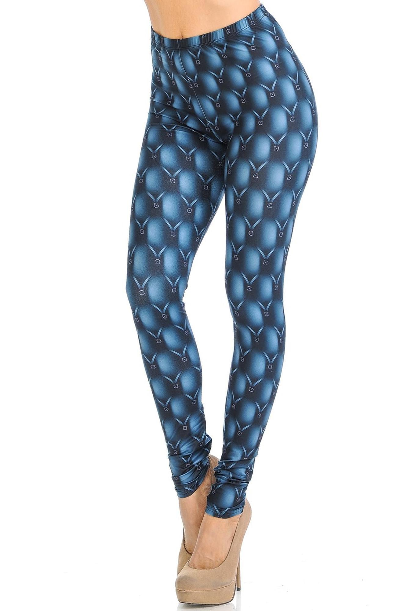 Creamy Soft Lavish Empress Leggings - Signature Collection (One Size Regular,Teal)