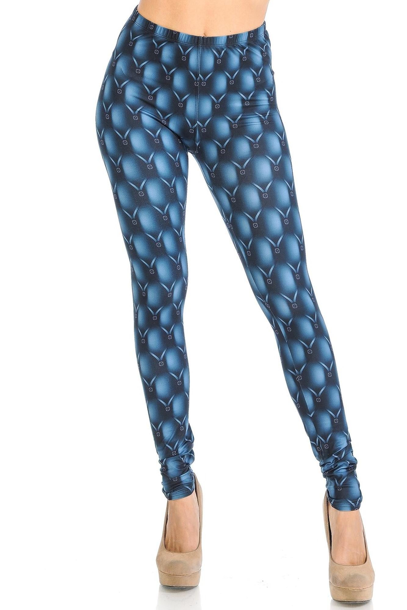 Creamy Soft Lavish Empress Leggings - Signature Collection (One Size Regular,Teal)