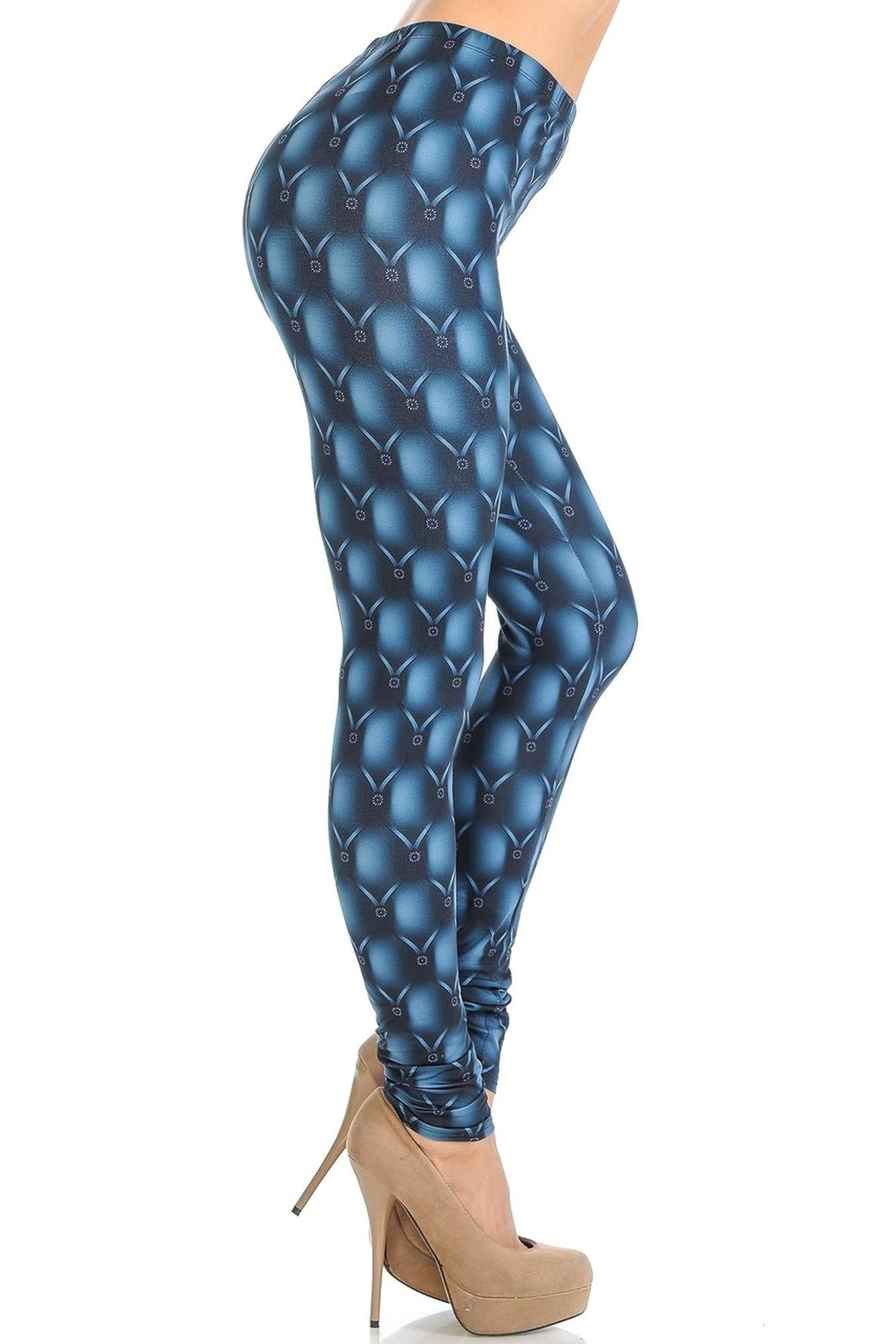 Creamy Soft Lavish Empress Leggings - Signature Collection (One Size Regular,Teal)