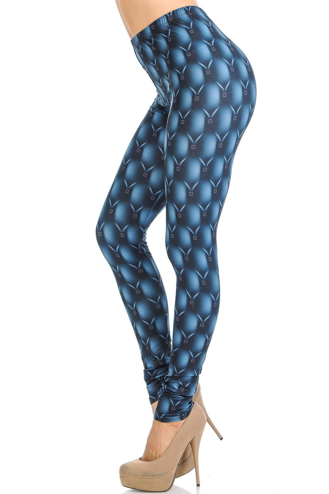 Creamy Soft Lavish Empress Leggings - Signature Collection (One Size Regular,Teal)