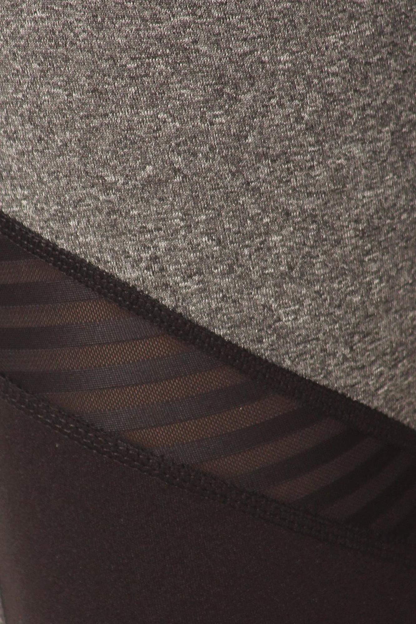 Premium Front Panel Mesh Accent Workout Leggings