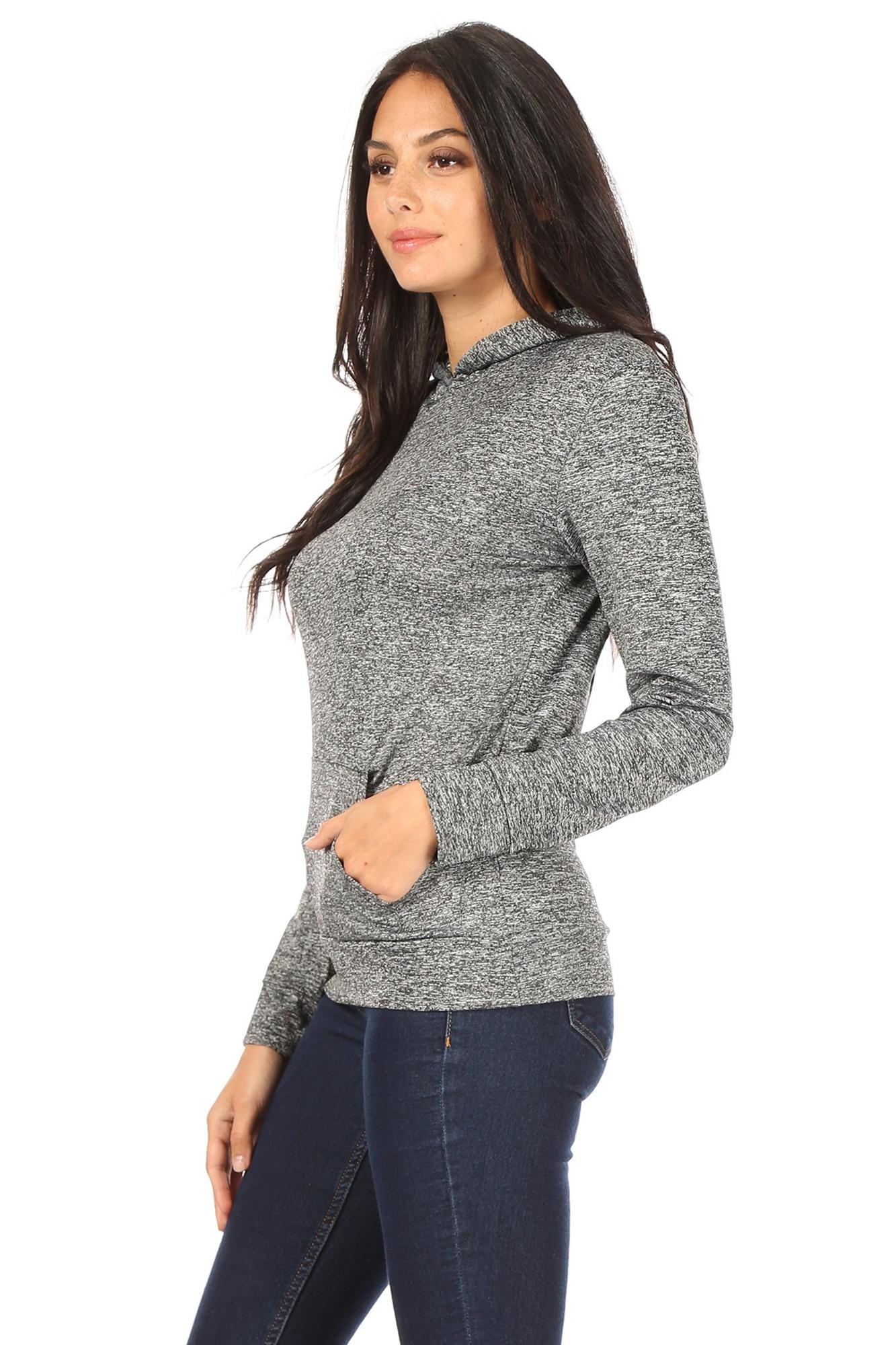 Solid Basic Cotton Pullover Hoodie