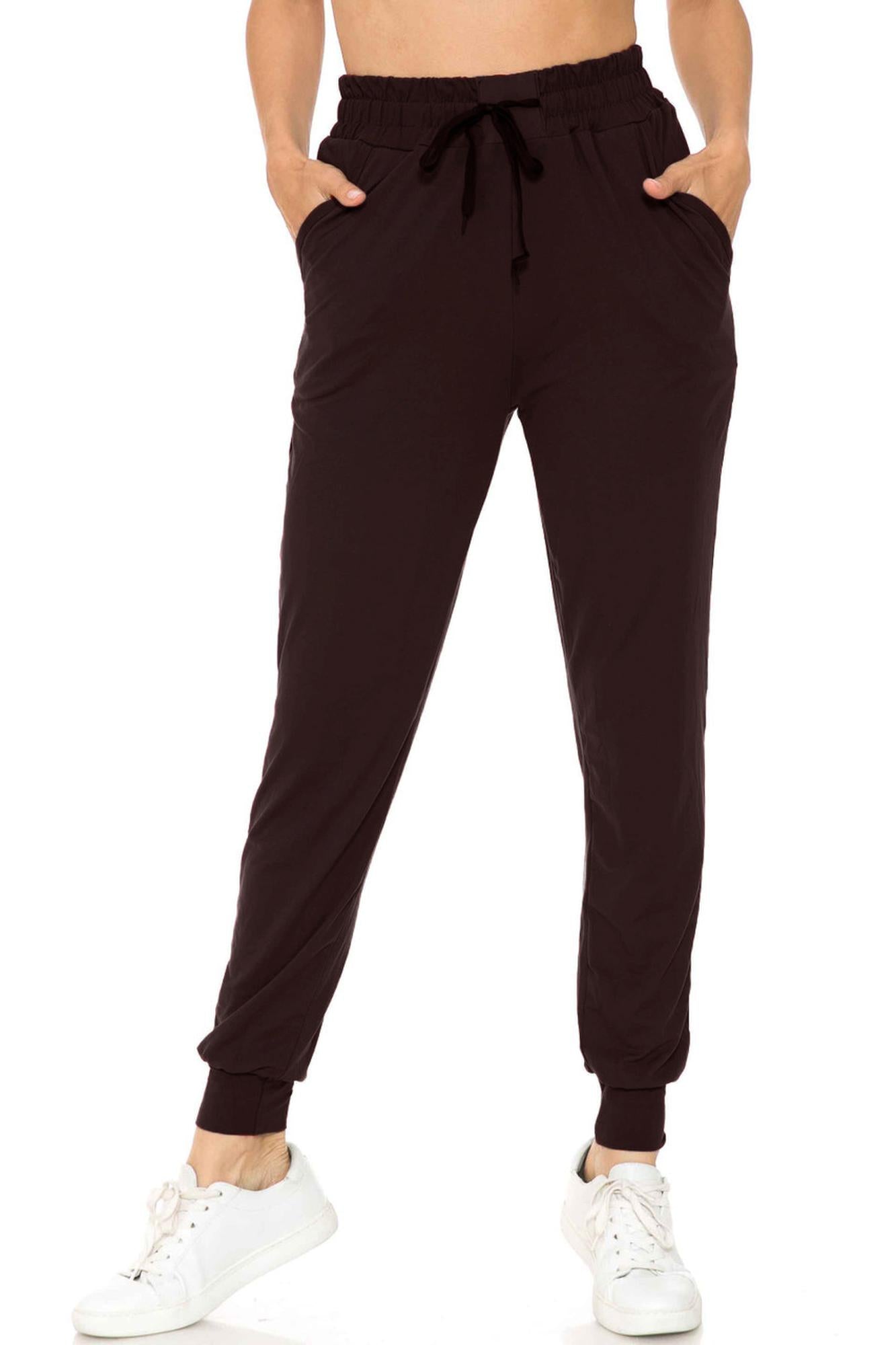 Buttery Smooth Solid Basic Brown Joggers | EEVEE