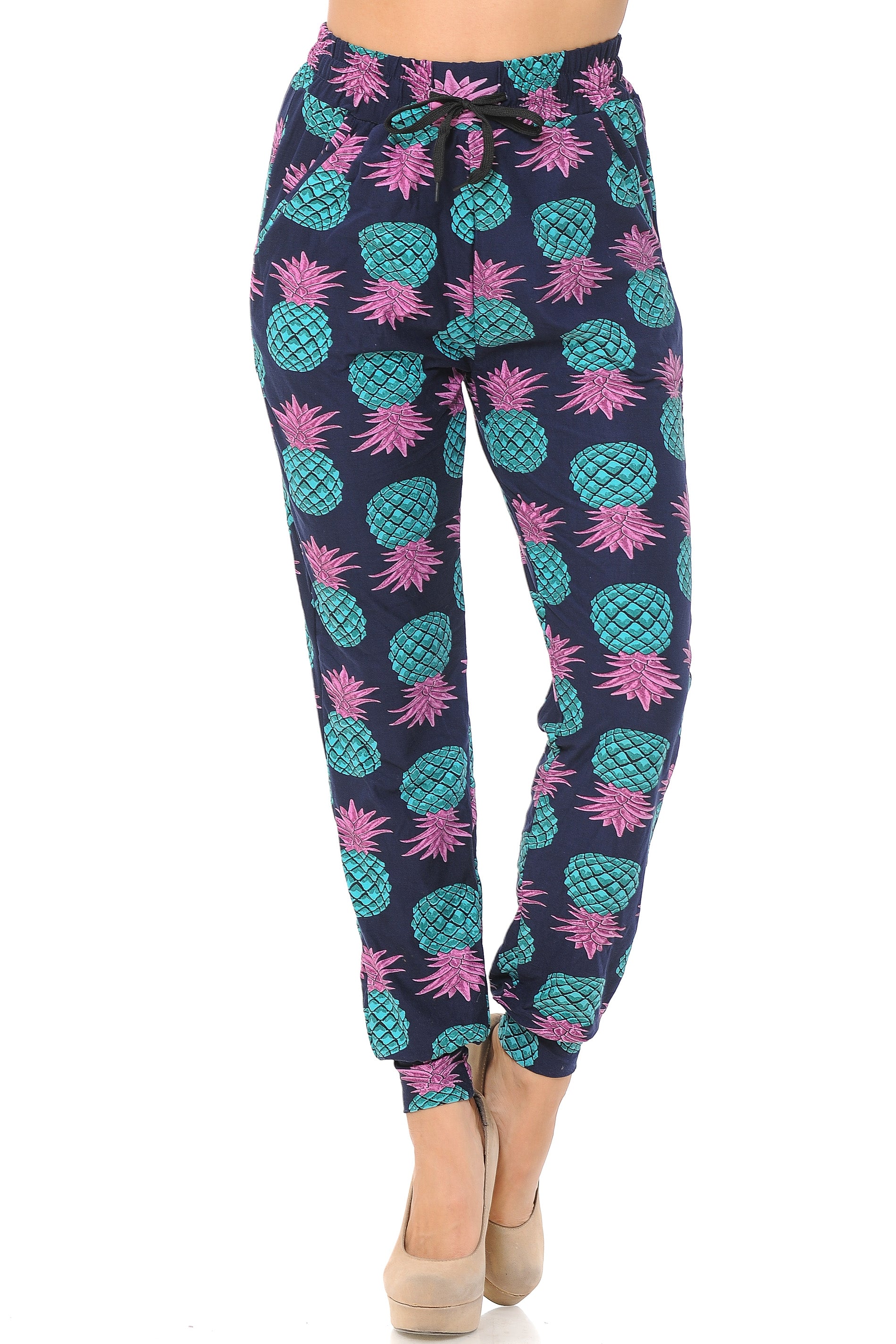 Brushed Teal Pineapple Women's Joggers
