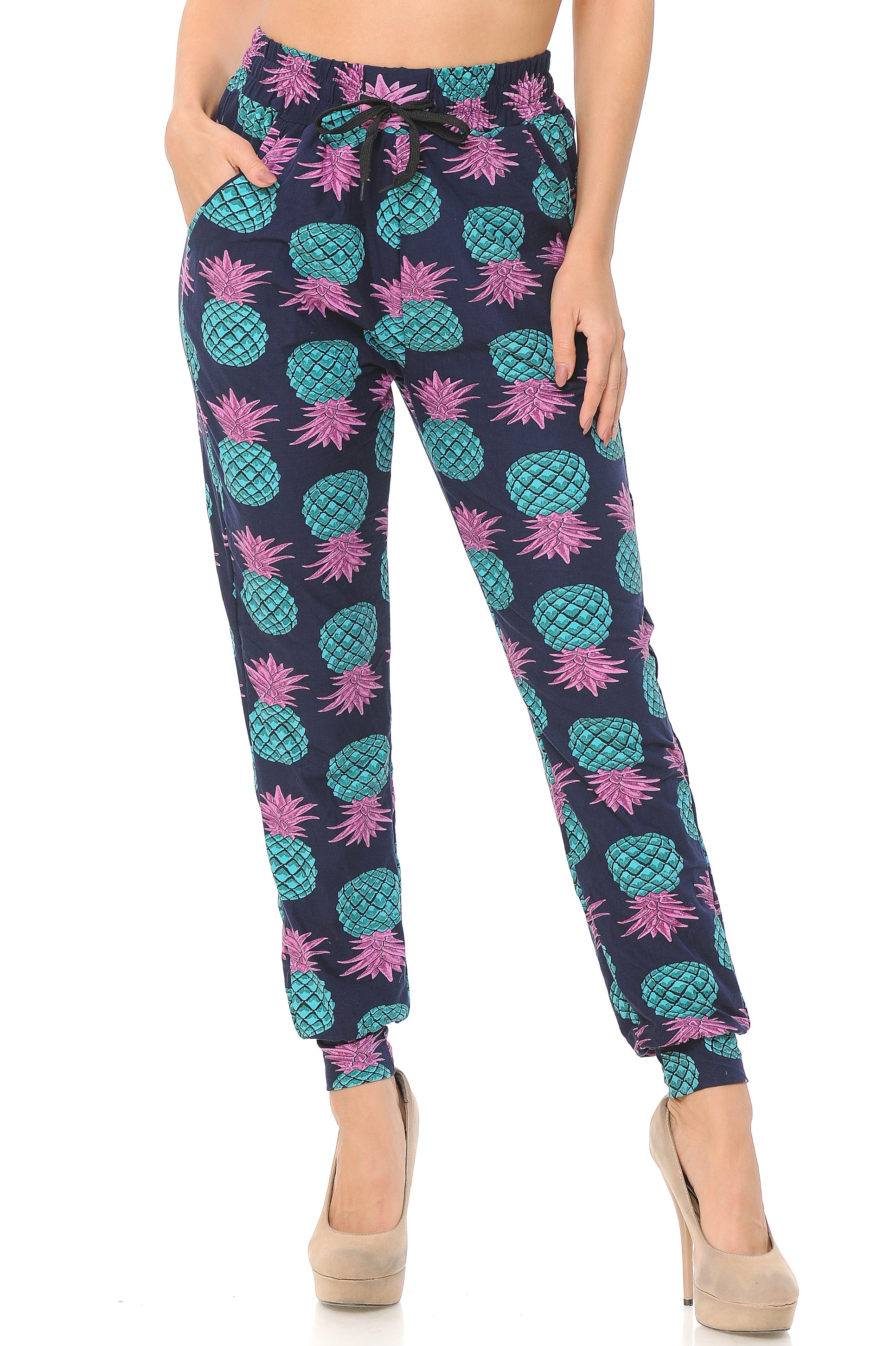 Brushed Teal Pineapple Women's Joggers