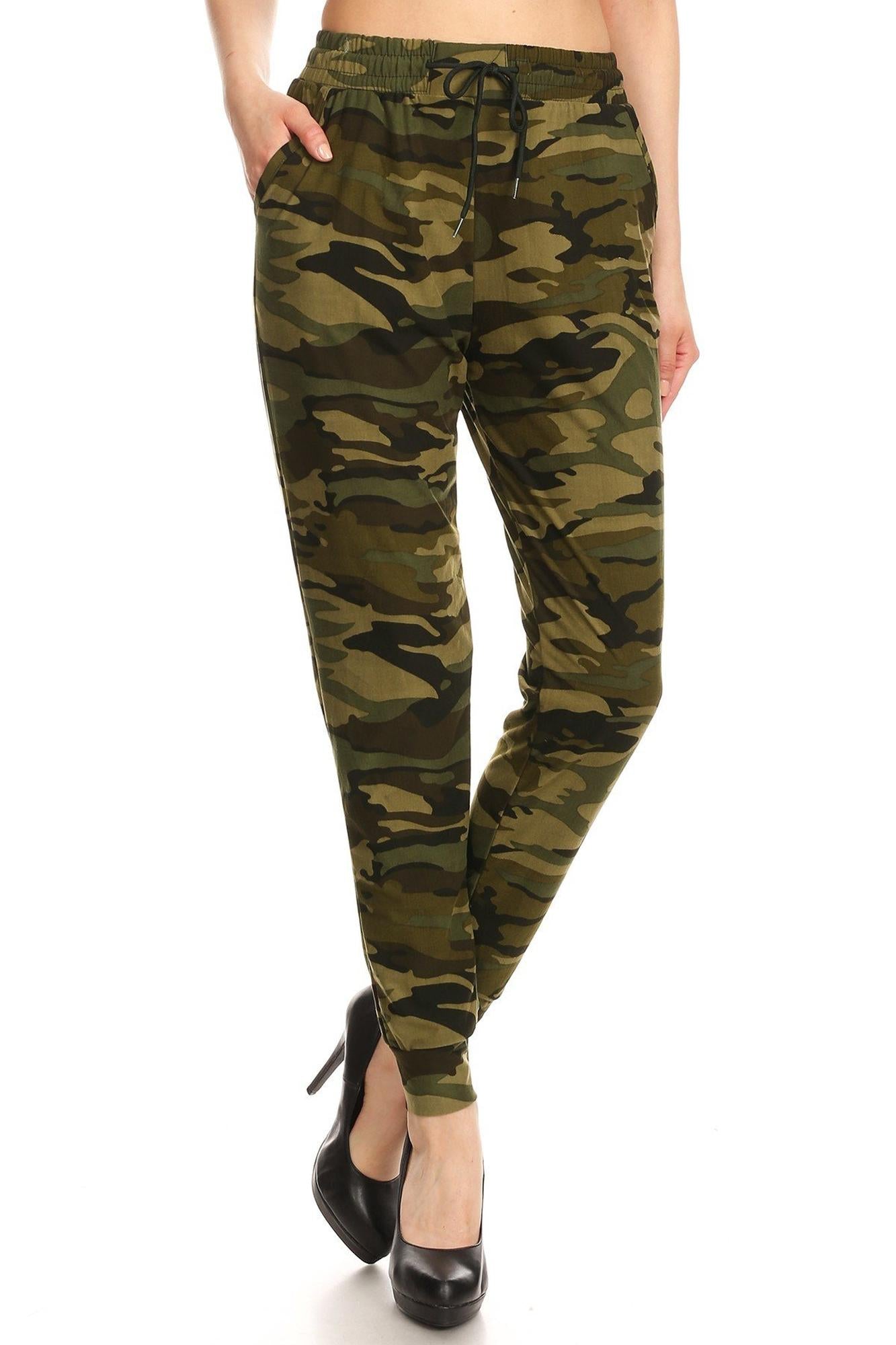 Buttery Smooth Olive Camouflage Joggers | EEVEE