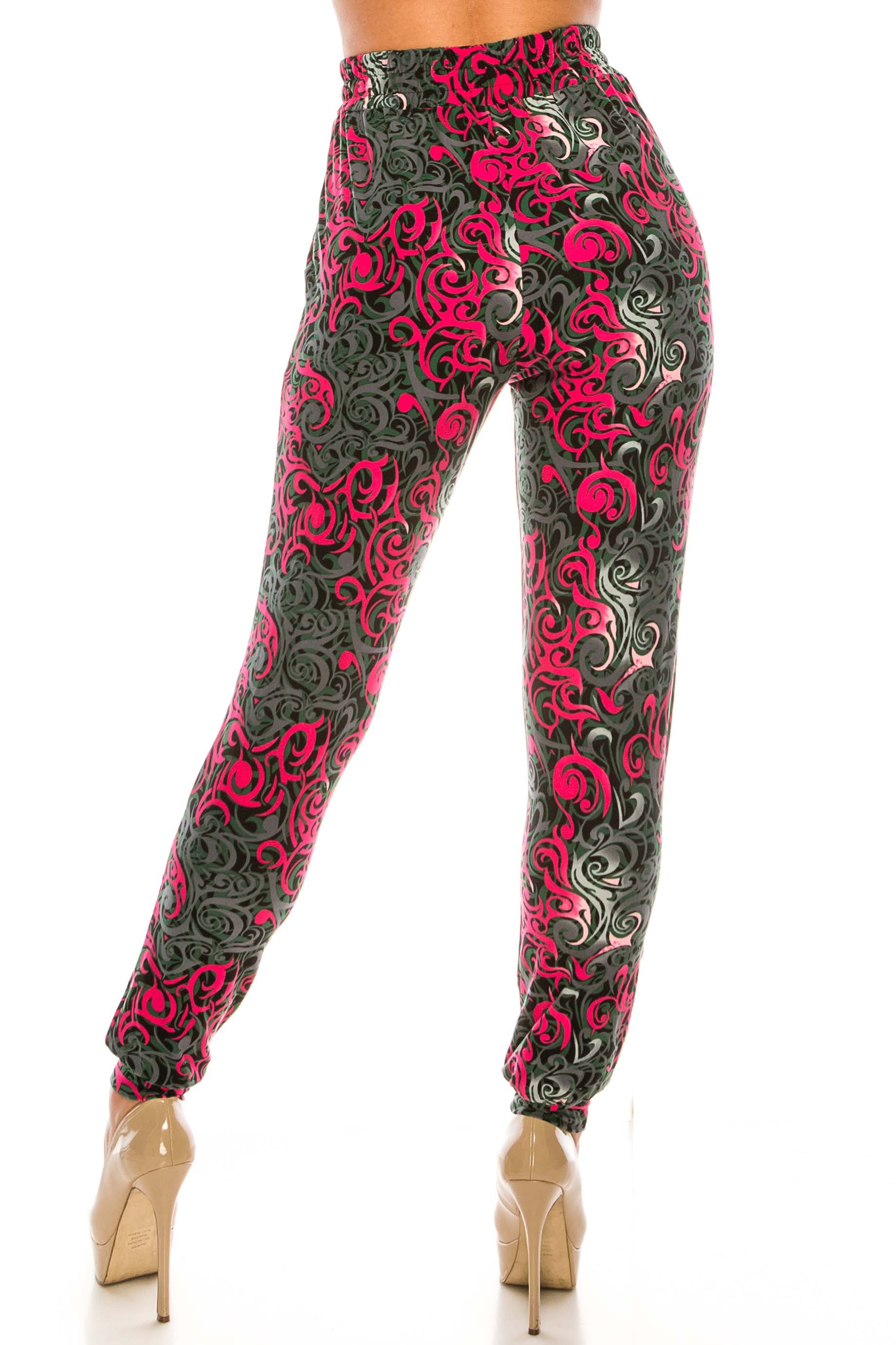 Buttery Smooth Fuchsia Hypnotic Swirl Joggers