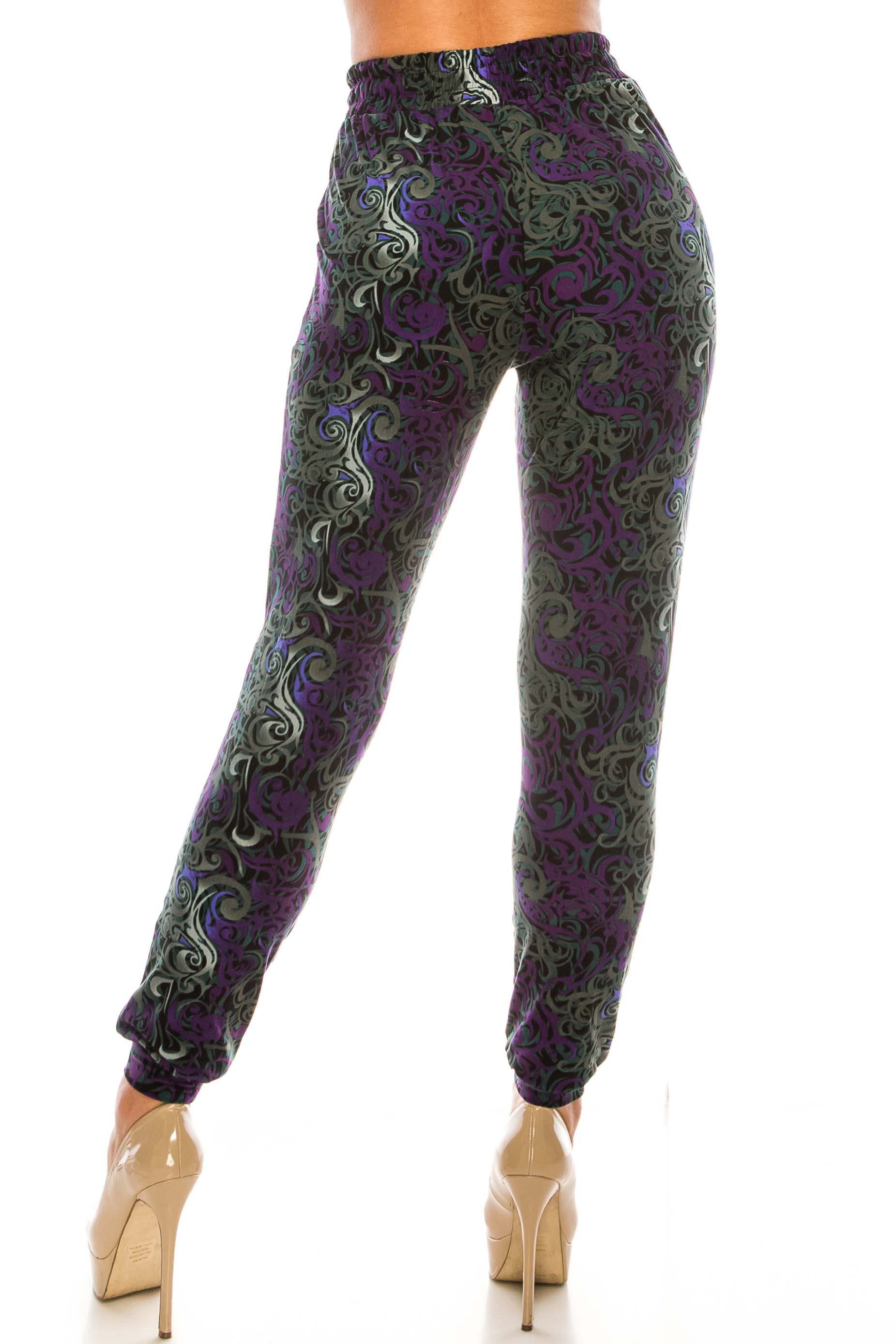 Buttery Smooth Purple Hypnotic Swirl Joggers