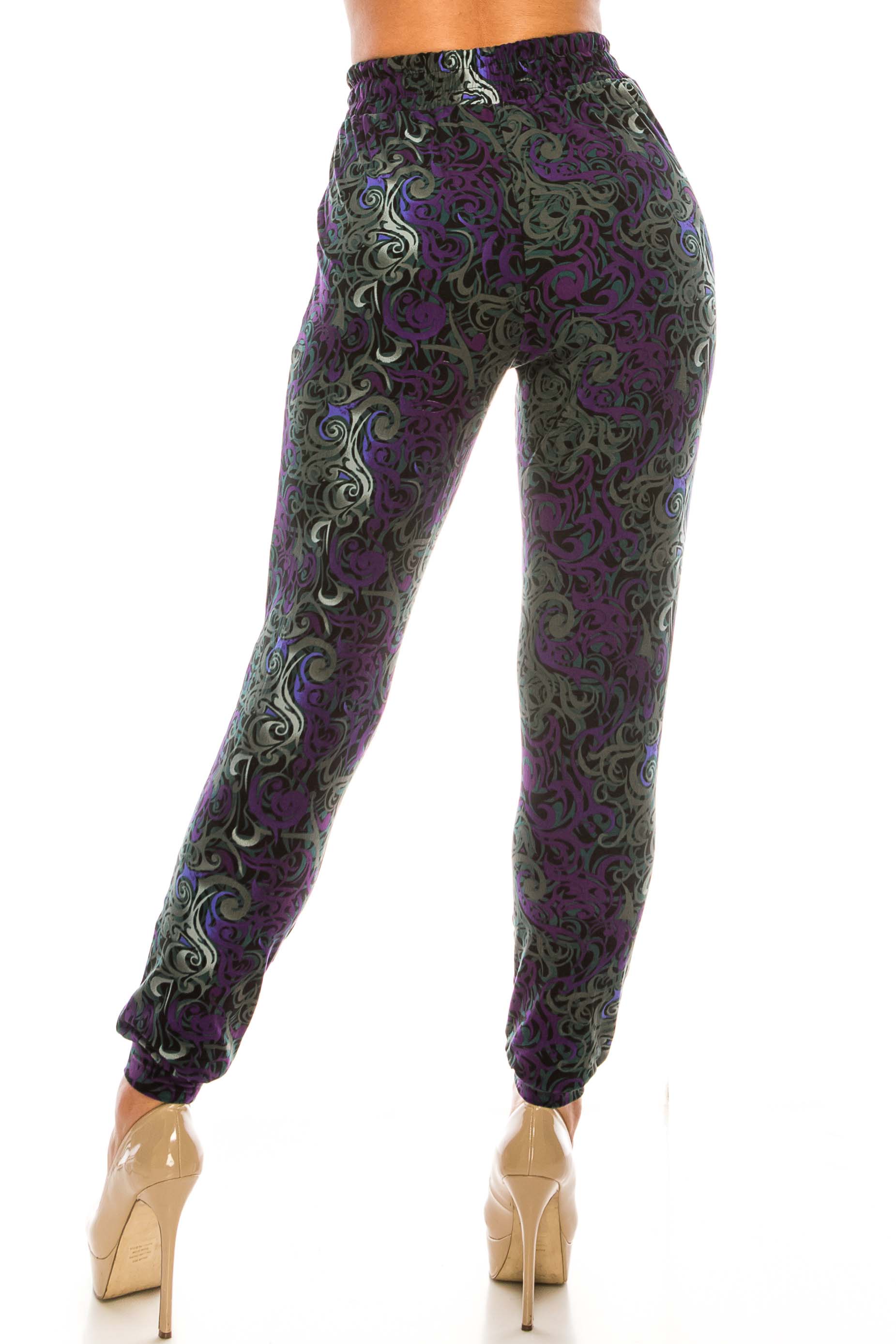 Buttery Smooth Purple Hypnotic Swirl Joggers