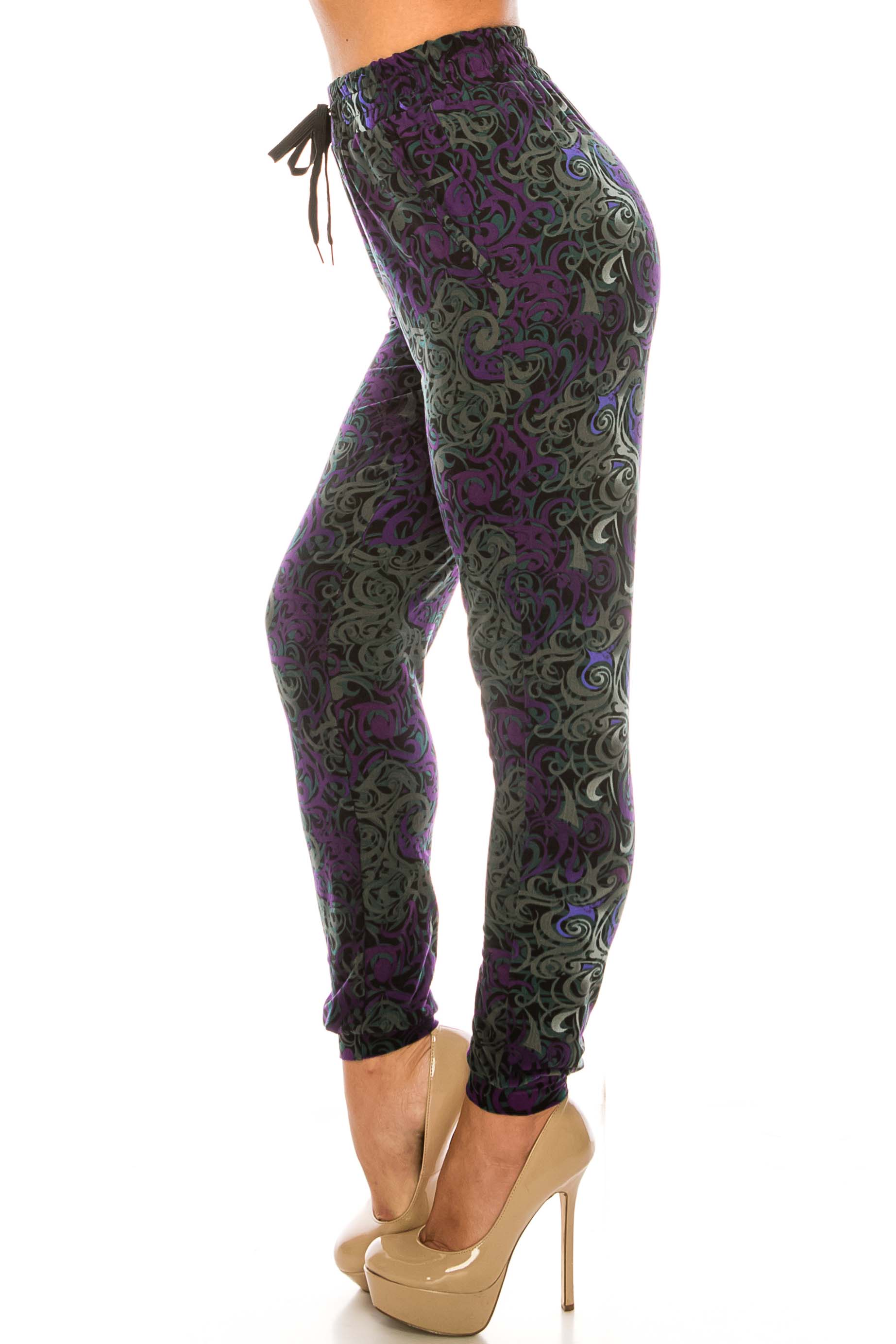 Buttery Smooth Purple Hypnotic Swirl Joggers