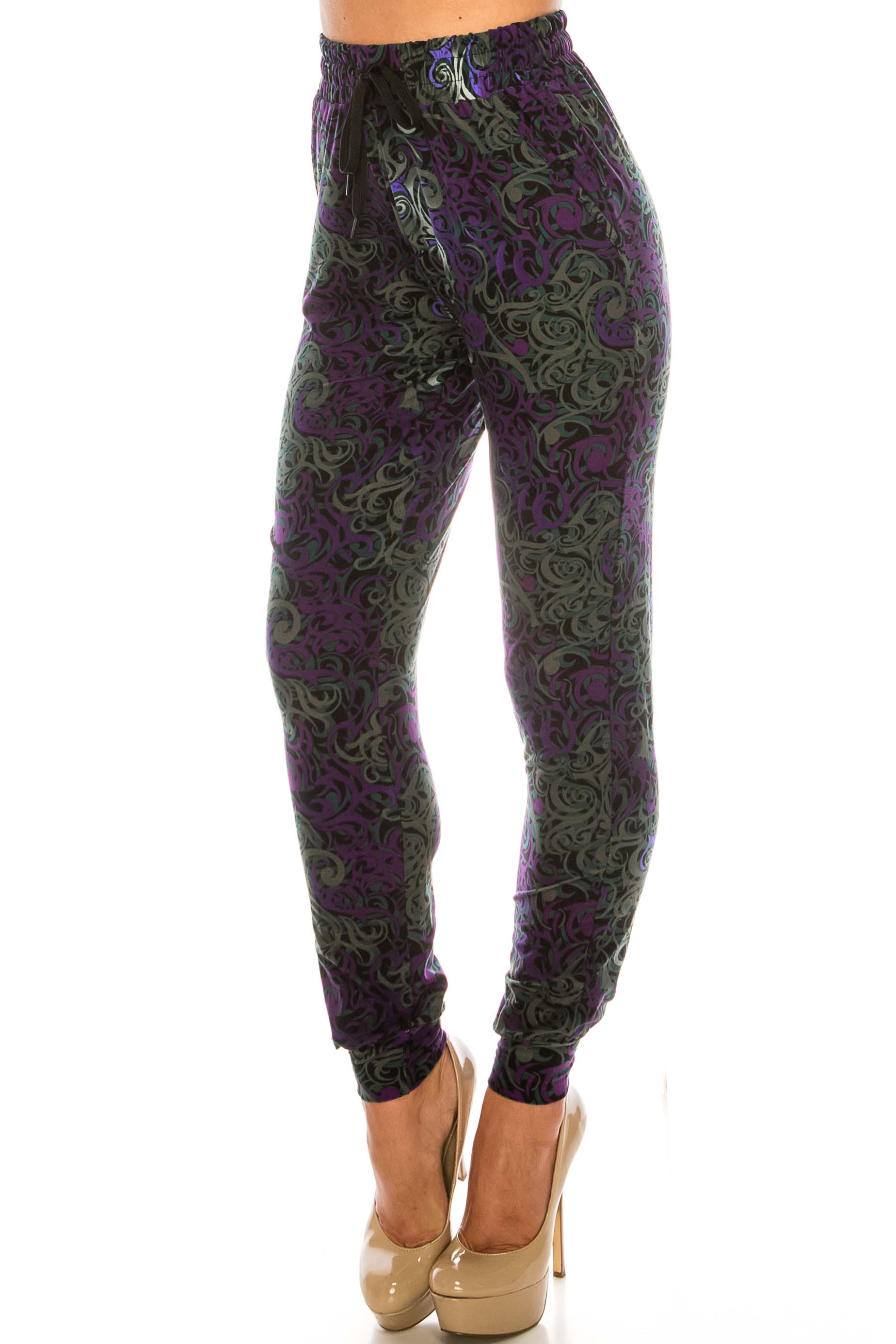 Buttery Smooth Purple Hypnotic Swirl Joggers