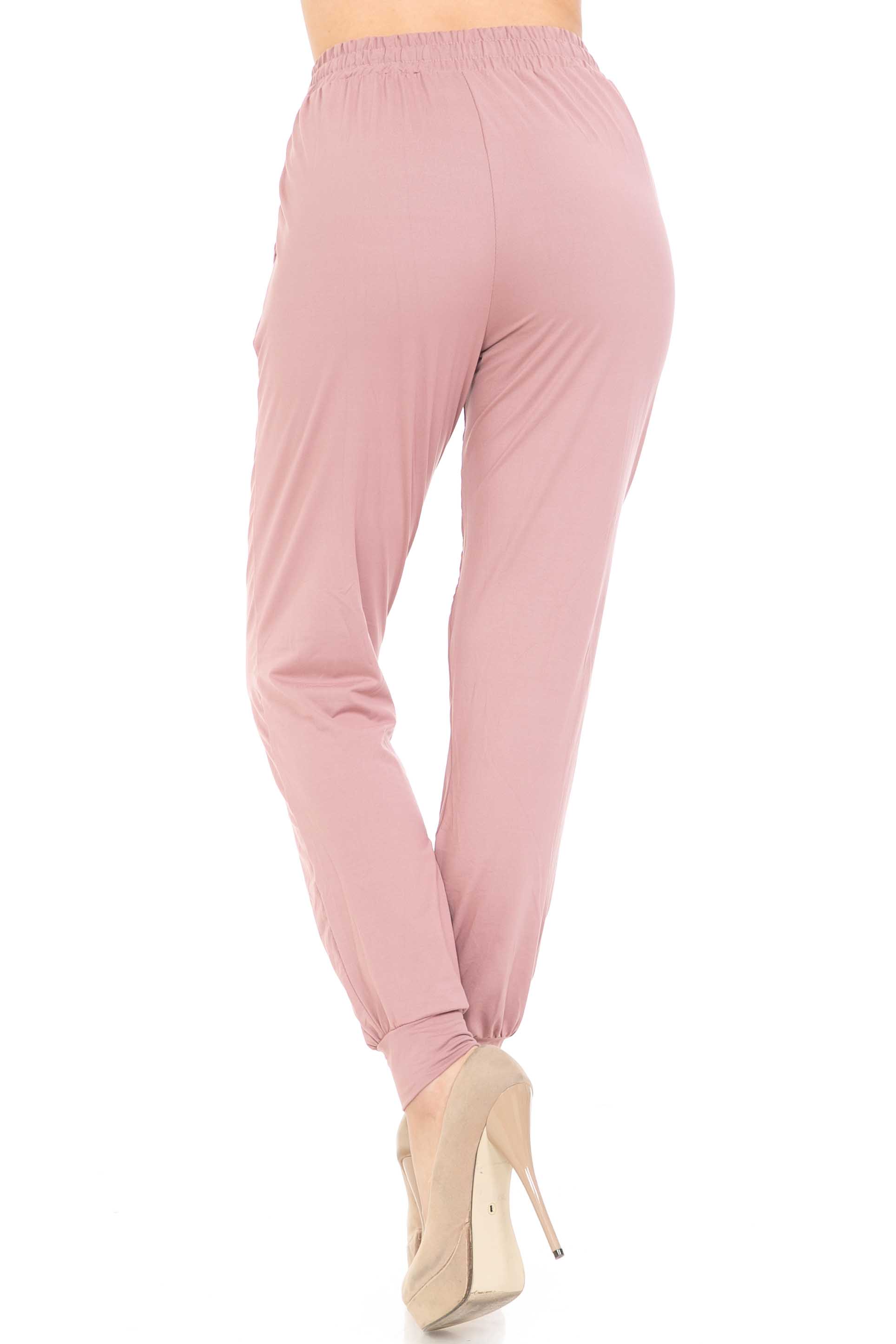 Buttery Smooth Solid Basic Mauve Joggers - EEVEE