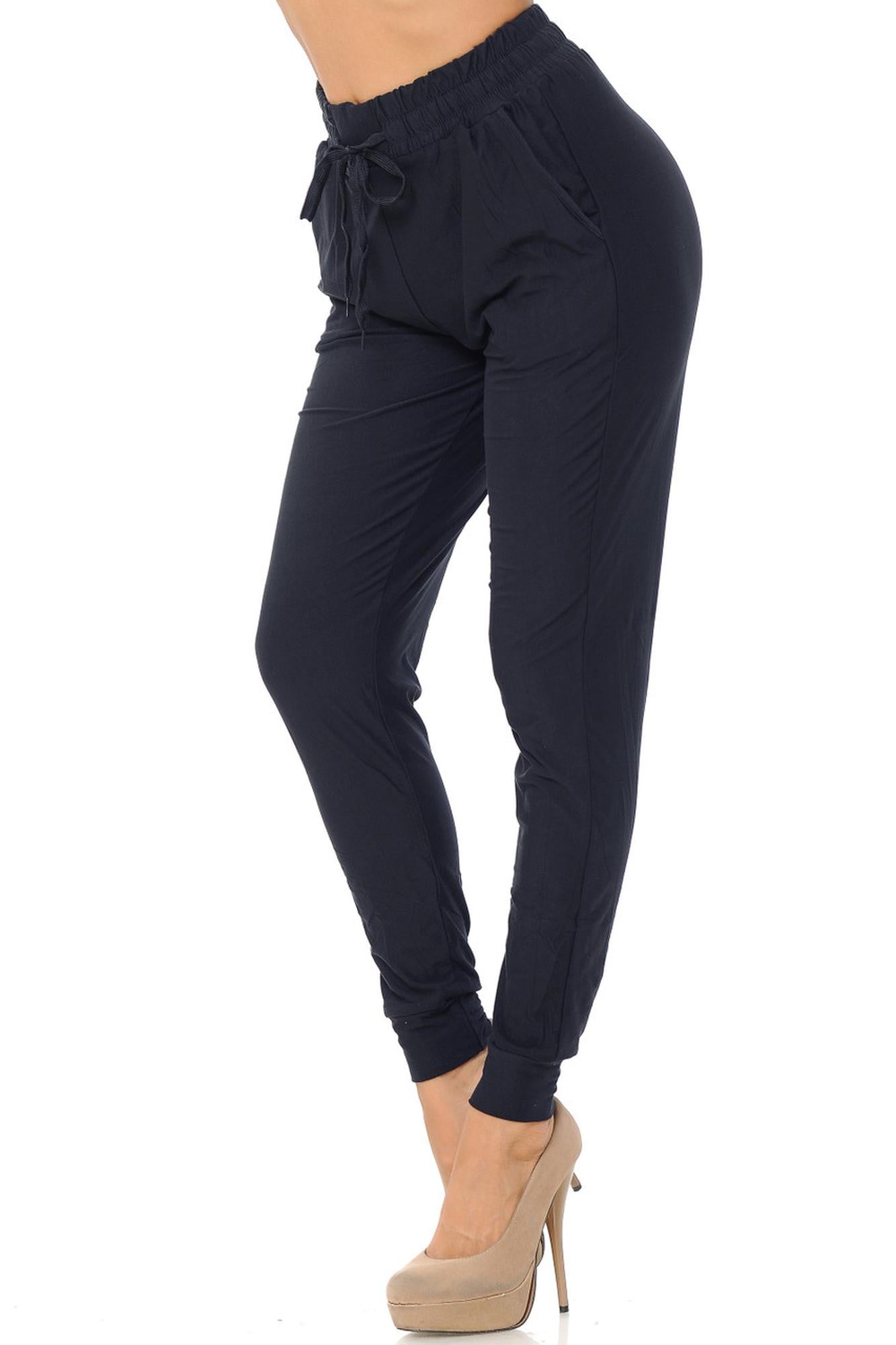 Buttery Smooth Solid Basic Navy Joggers | EEVEE