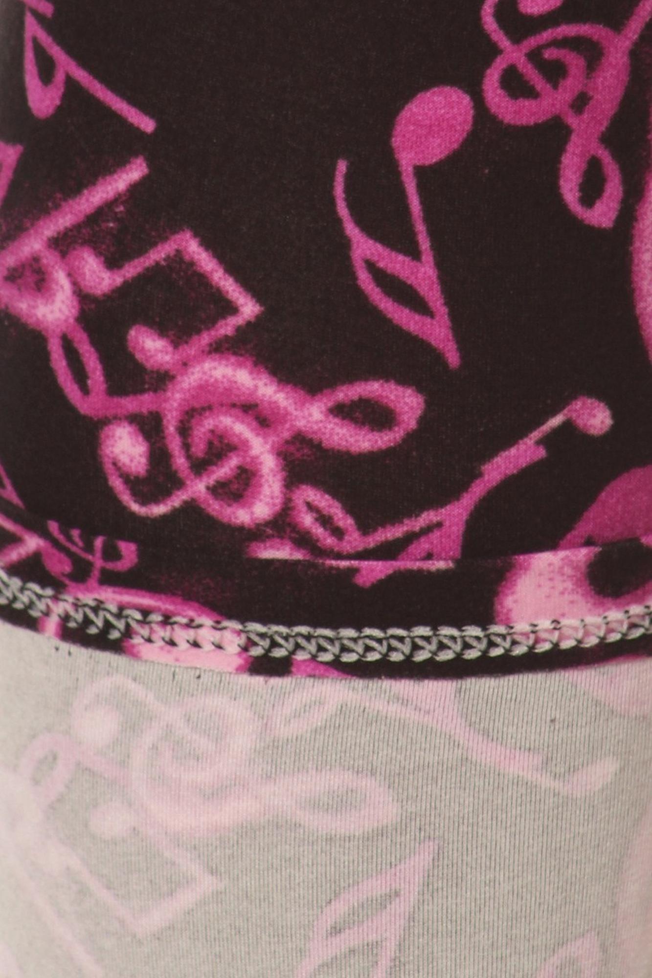 Buttery Smooth Electric Fuchsia Music Note Kids Leggings