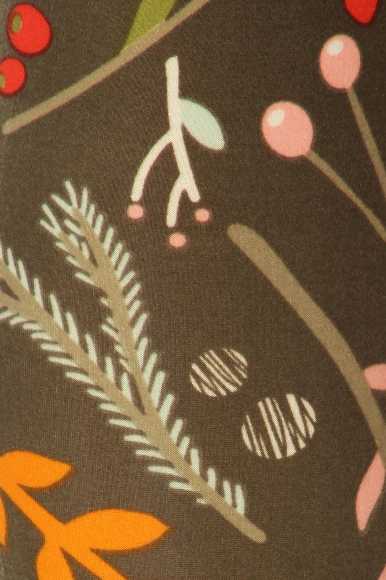 Brushed Holiday Olive Garden Kids Leggings
